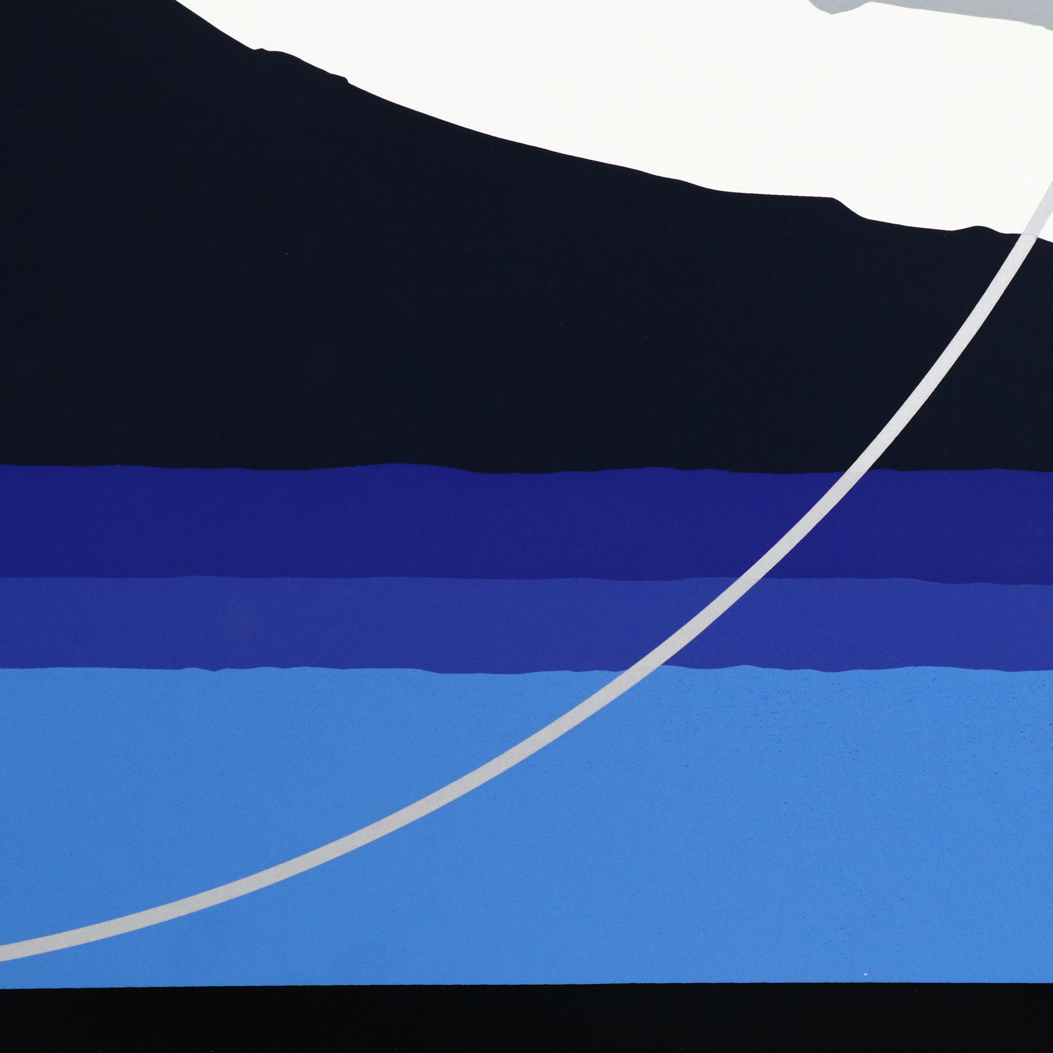 Thomas Whelan Benton Abstract Serigraph "Earthline Red," 1981