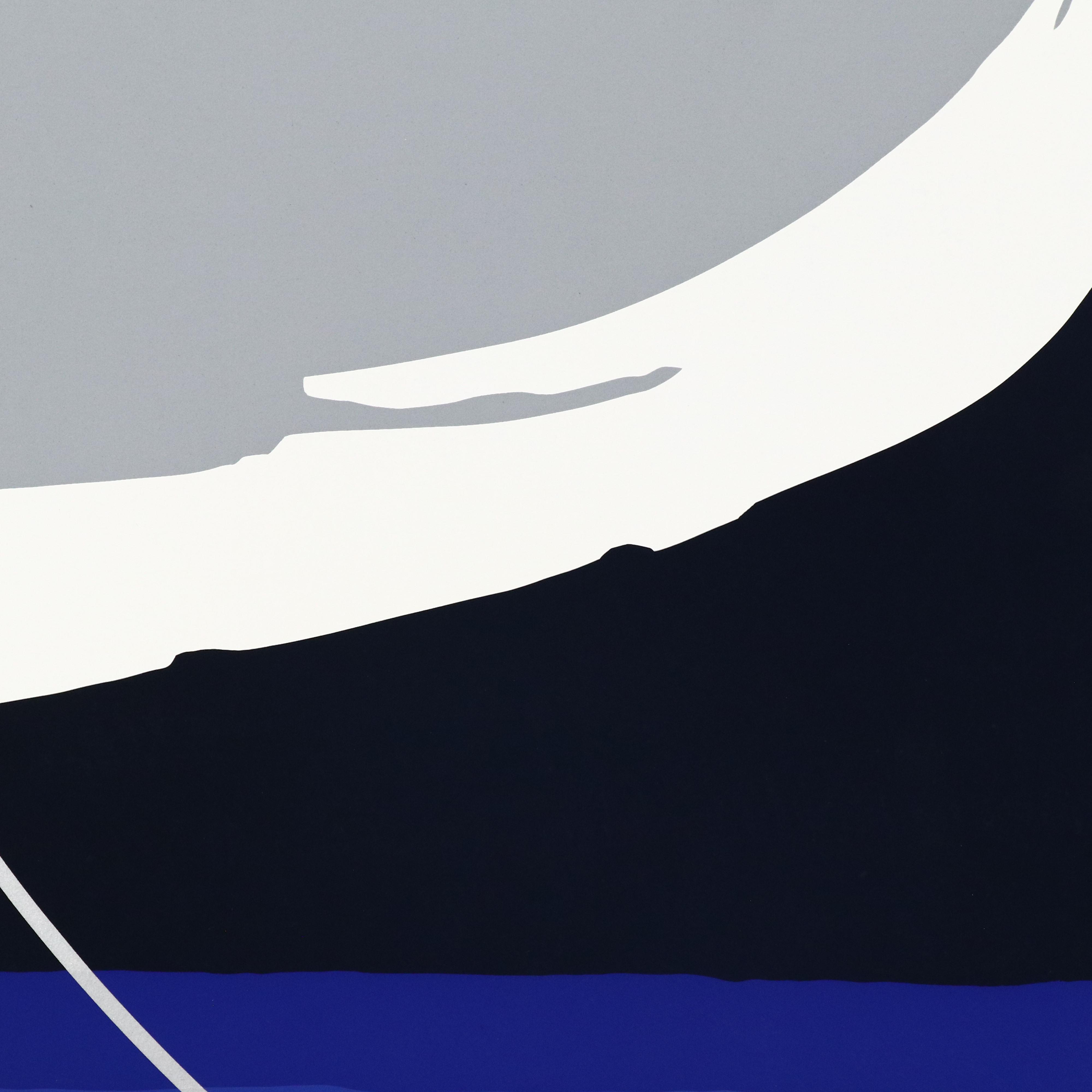 Thomas Whelan Benton Abstract Serigraph "Earthline Red," 1981