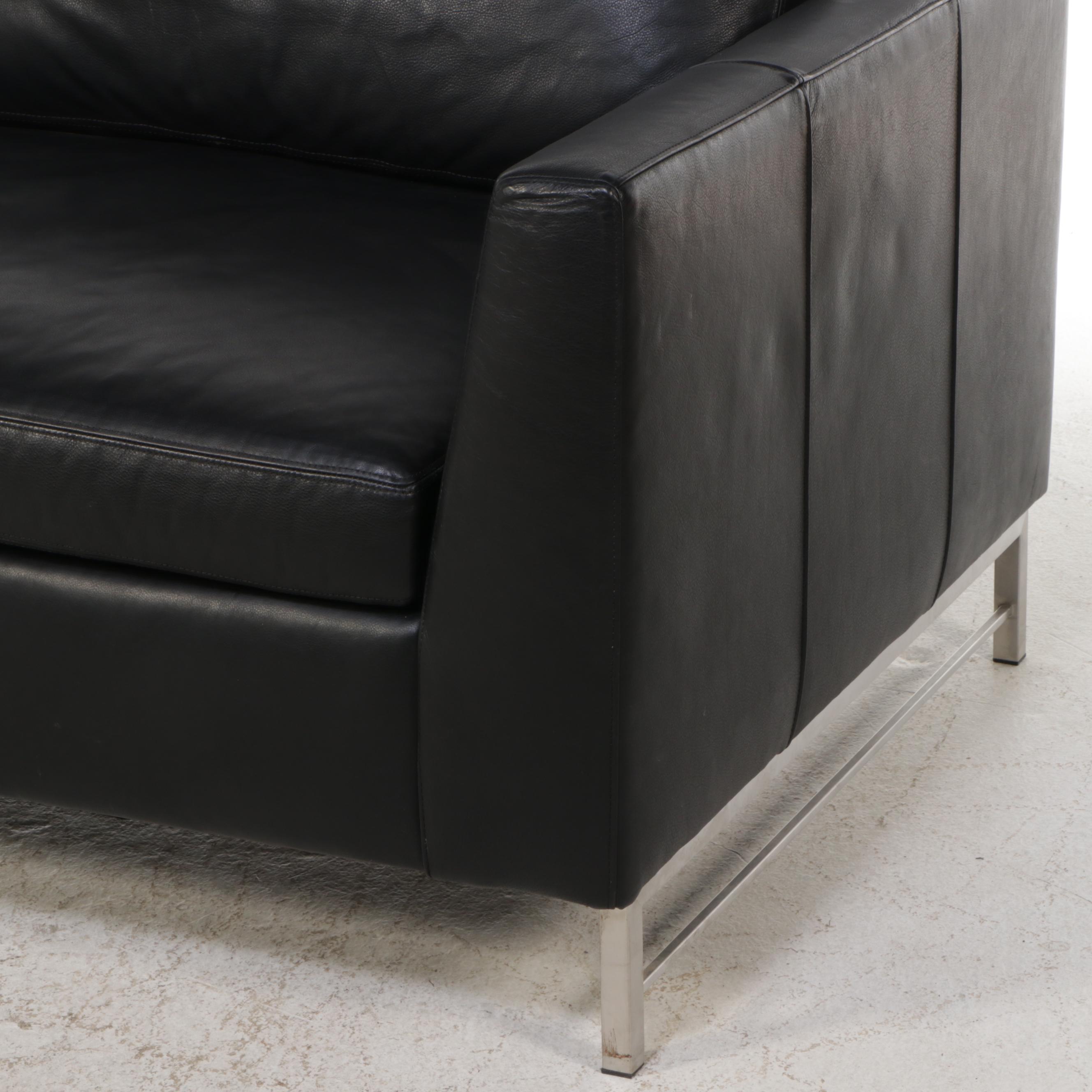 Apollo Urban Leather Sofa on Stainless Steel Base