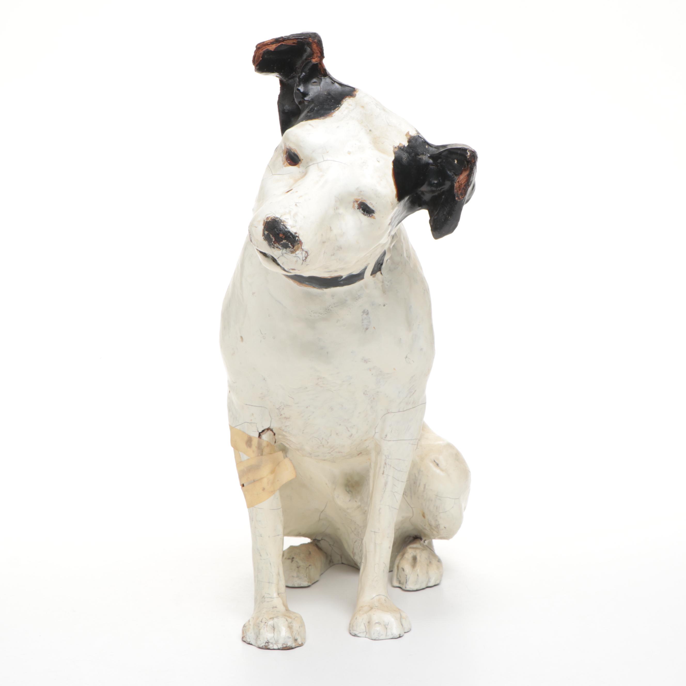 RCA Old King Cole Nipper Papier-Mâché Advertising Figurine, Early 20th Century