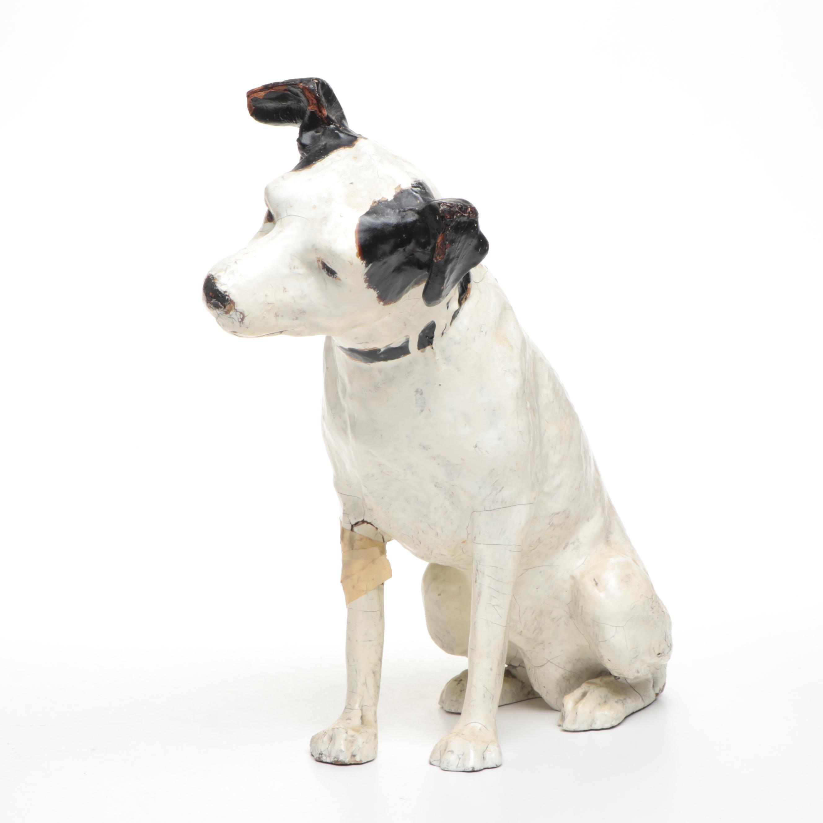 RCA Old King Cole Nipper Papier-Mâché Advertising Figurine, Early 20th Century