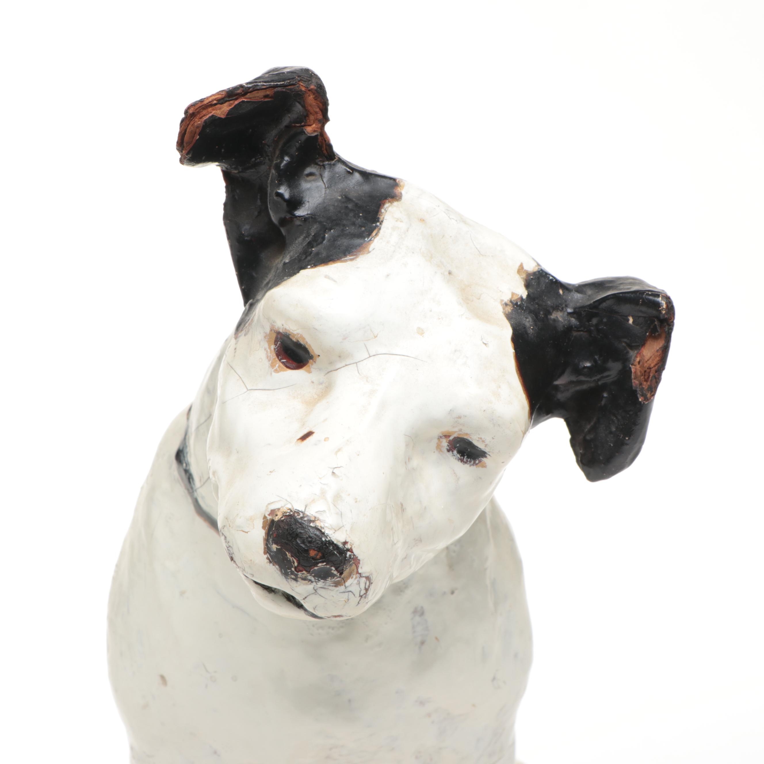 RCA Old King Cole Nipper Papier-Mâché Advertising Figurine, Early 20th Century