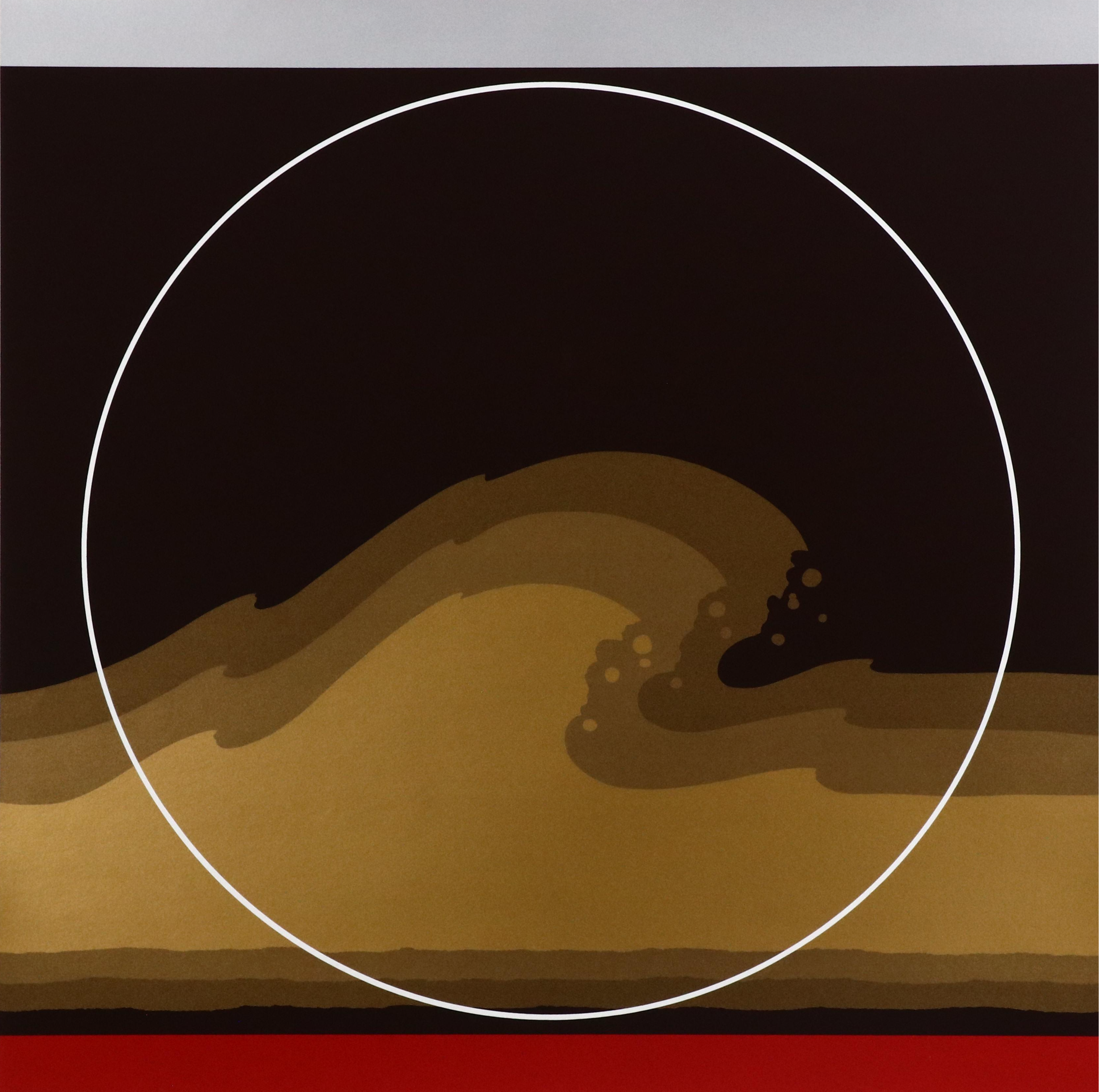 Thomas Whelan Benton Abstract Serigraph "Golden Waves," 1979