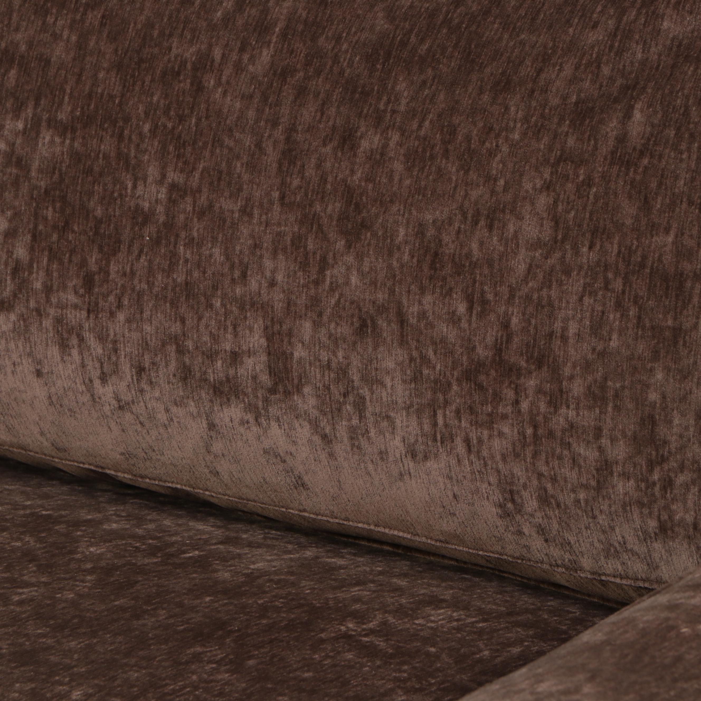 Carolina Custom Leather "Wilmington" Sofa in "Lush Earth" Performance Fabric