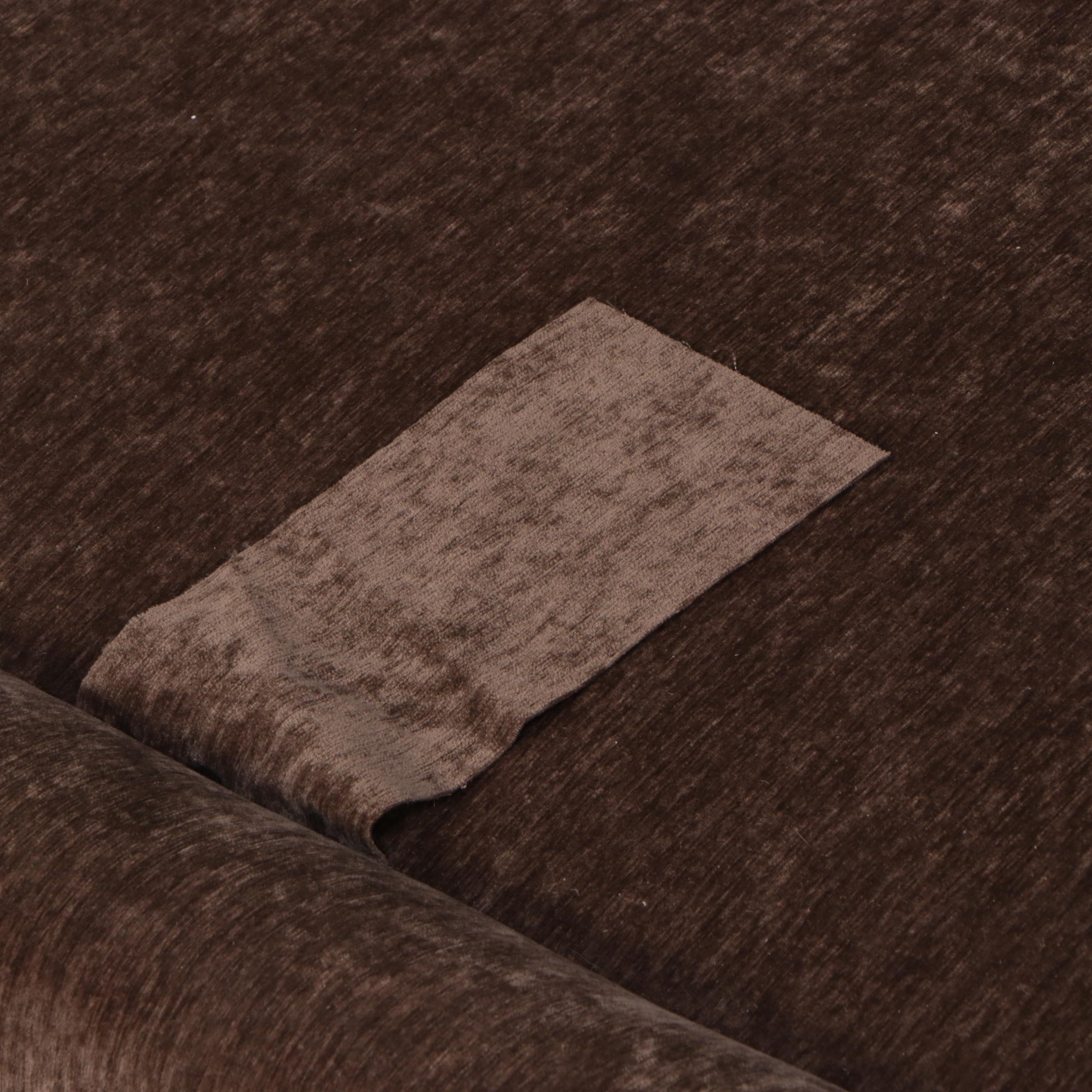 Carolina Custom Leather "Wilmington" Sofa in "Lush Earth" Performance Fabric