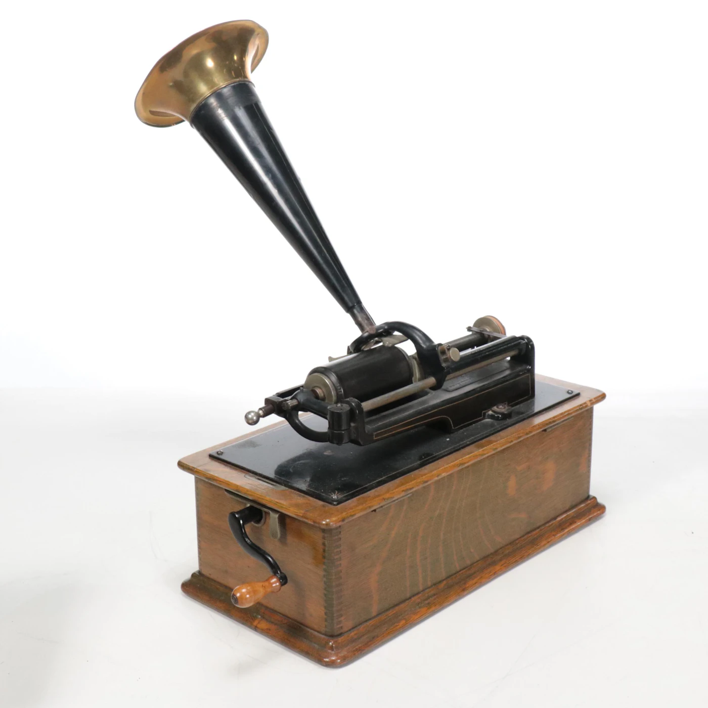Edison Home Phonograph with Cylindrical Records and Sound Horns | EBTH