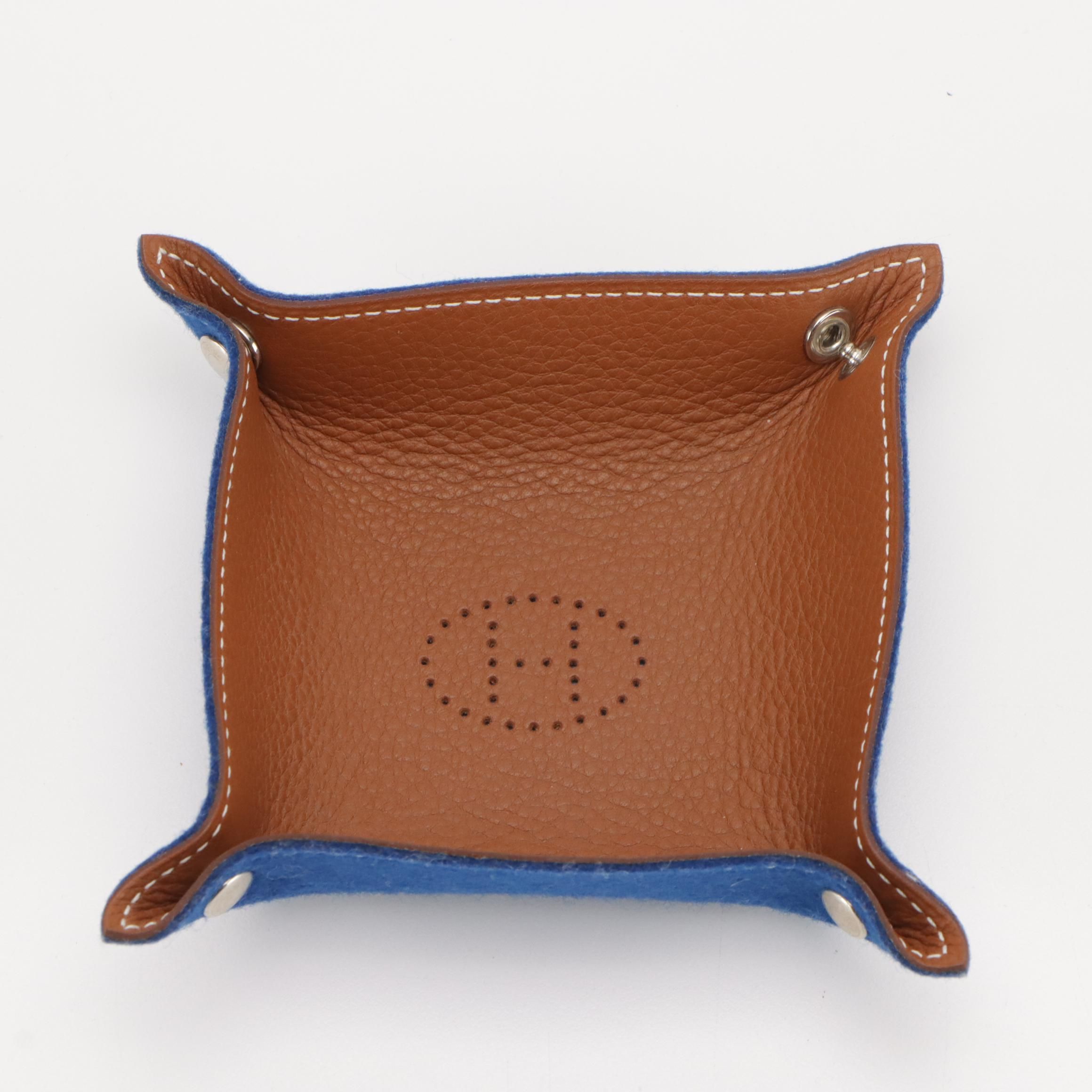 Hermès Mises et Relances H Evelyne Mini Change Tray in Leather and Felt
