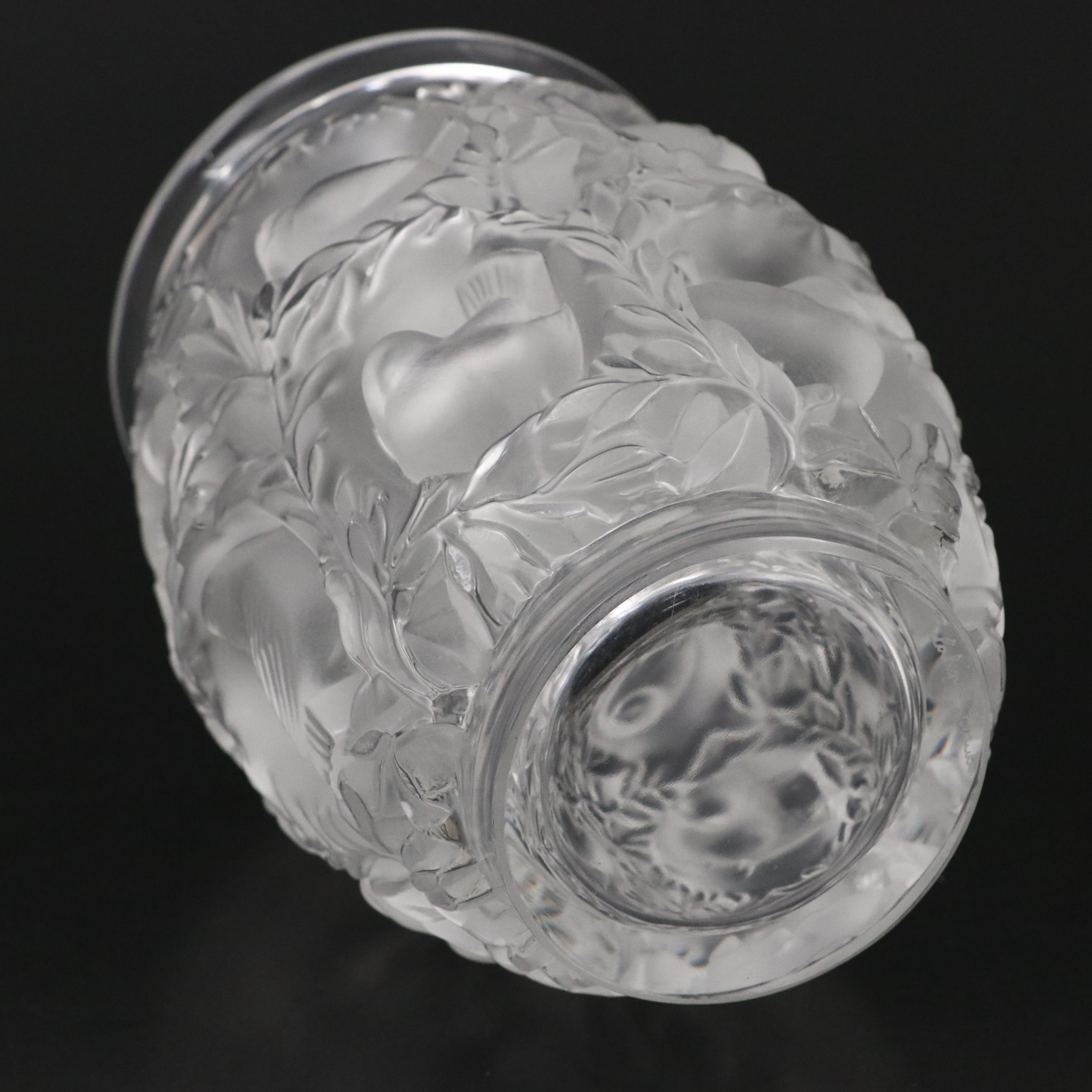 Lalique "Bagatelle" Crystal Vase