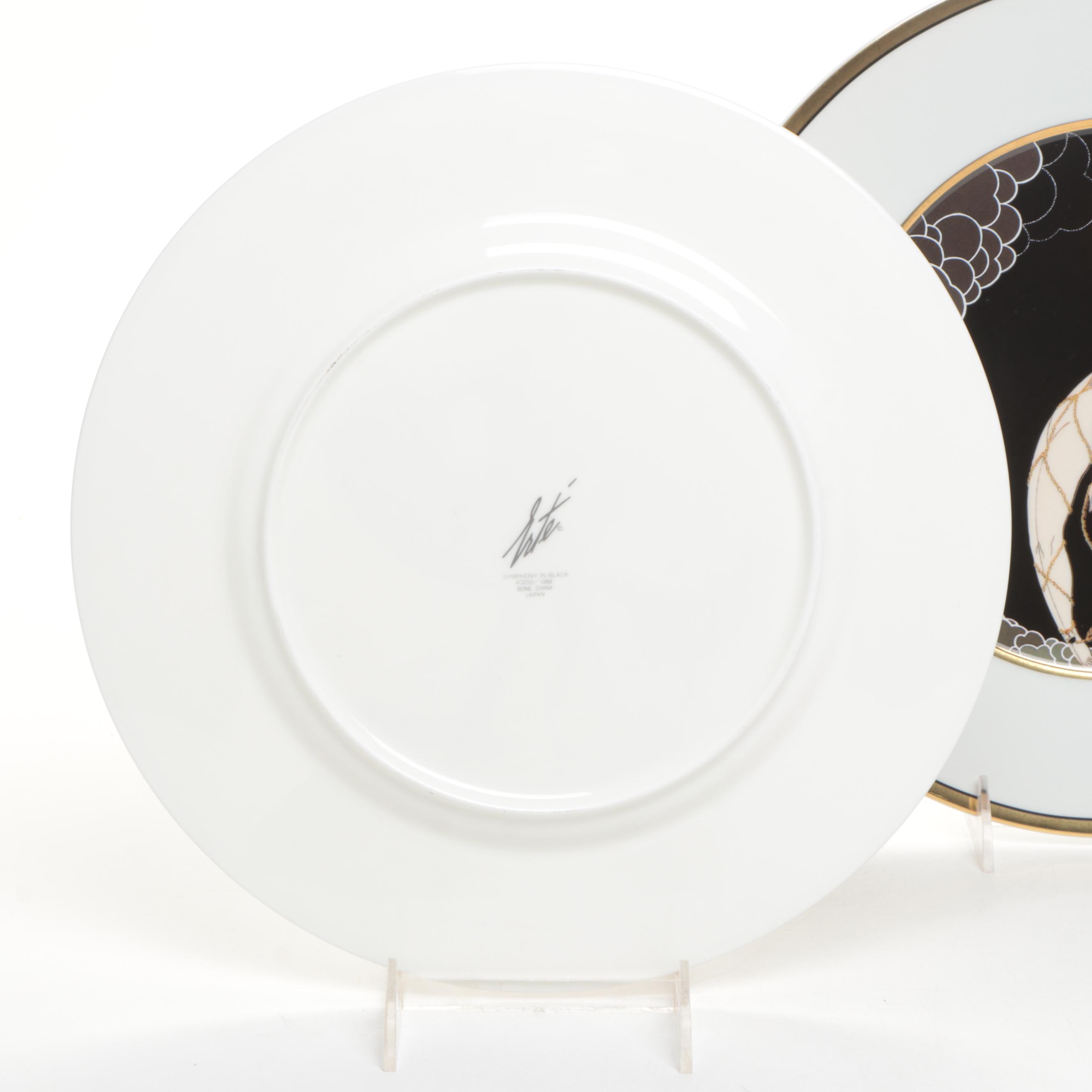 Erté "Le Soleil Ebony" and More Bone China Plates with "The Art of Vogue" Book