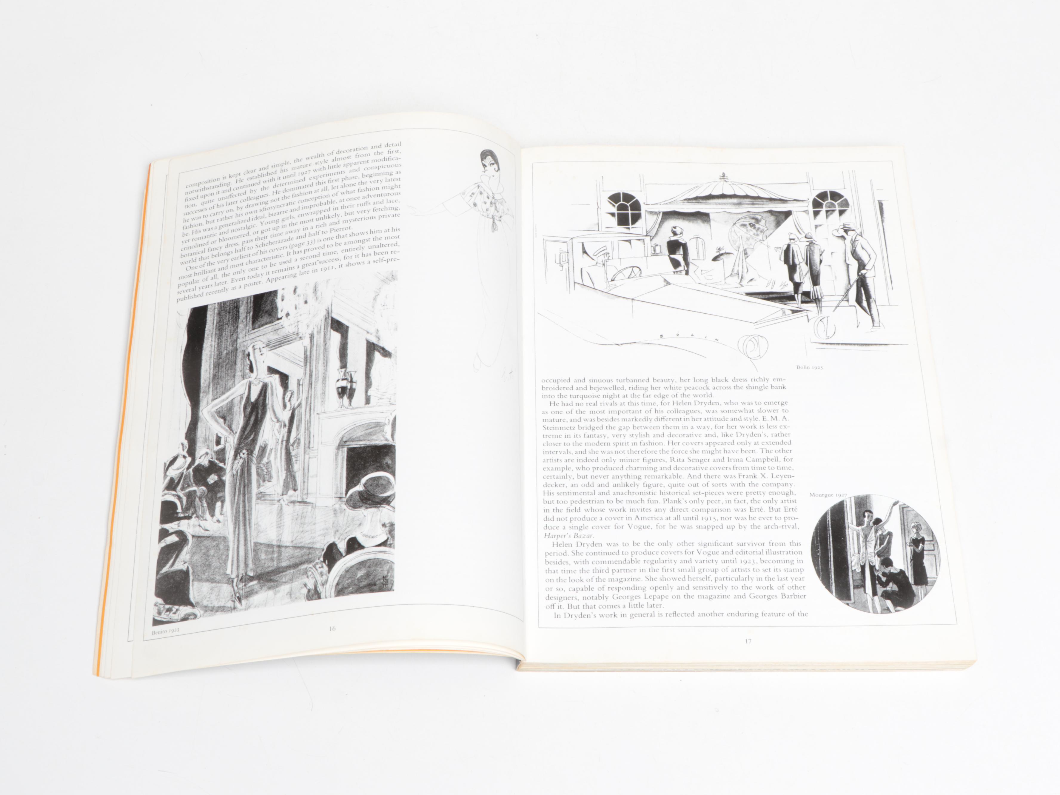 Erté "Le Soleil Ebony" and More Bone China Plates with "The Art of Vogue" Book