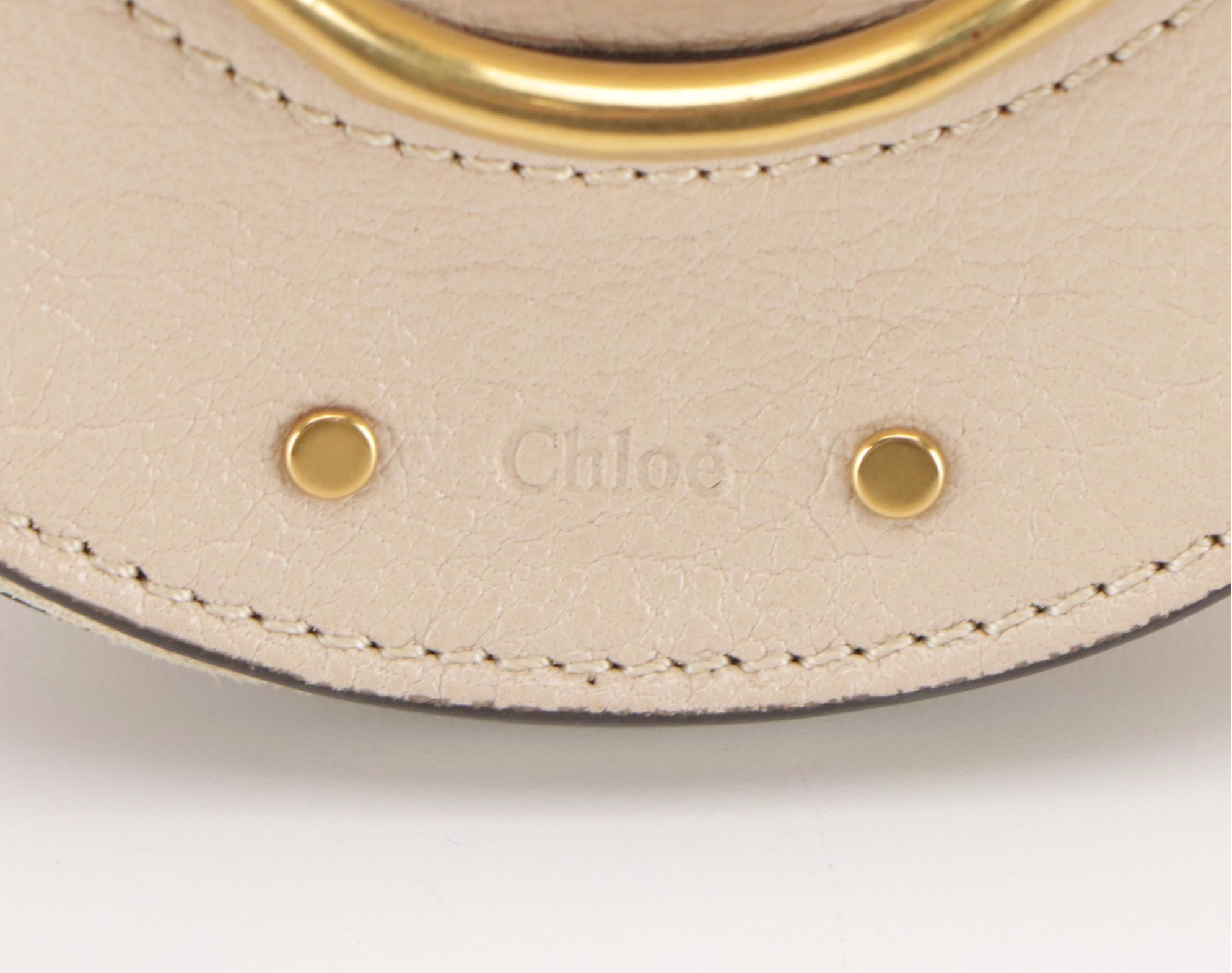 Chloé Pixie Round Two Way Bag in Neutral Leather and Suede