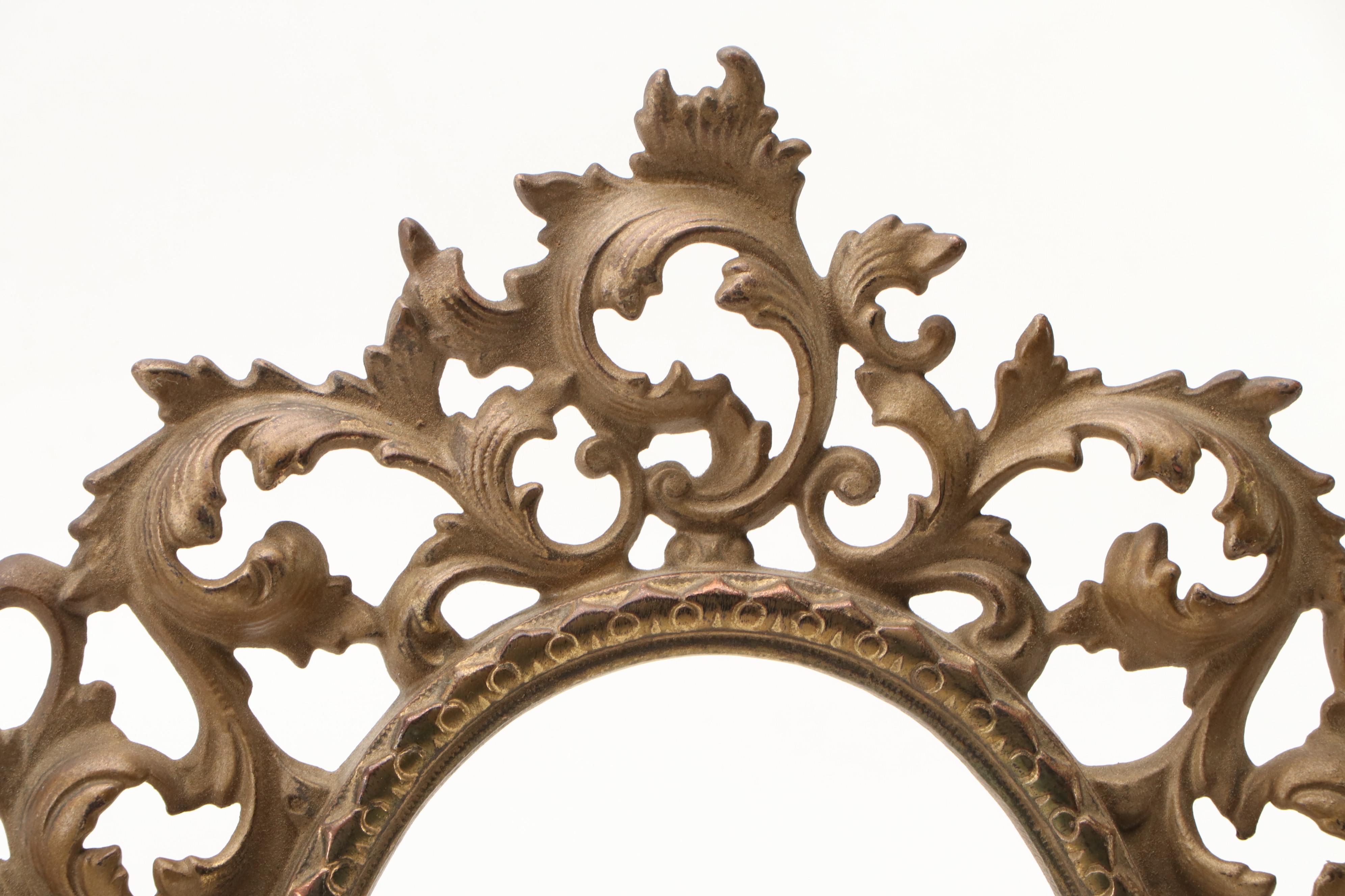 Victorian Rococo Revival Style Brass Frames, 20th Century