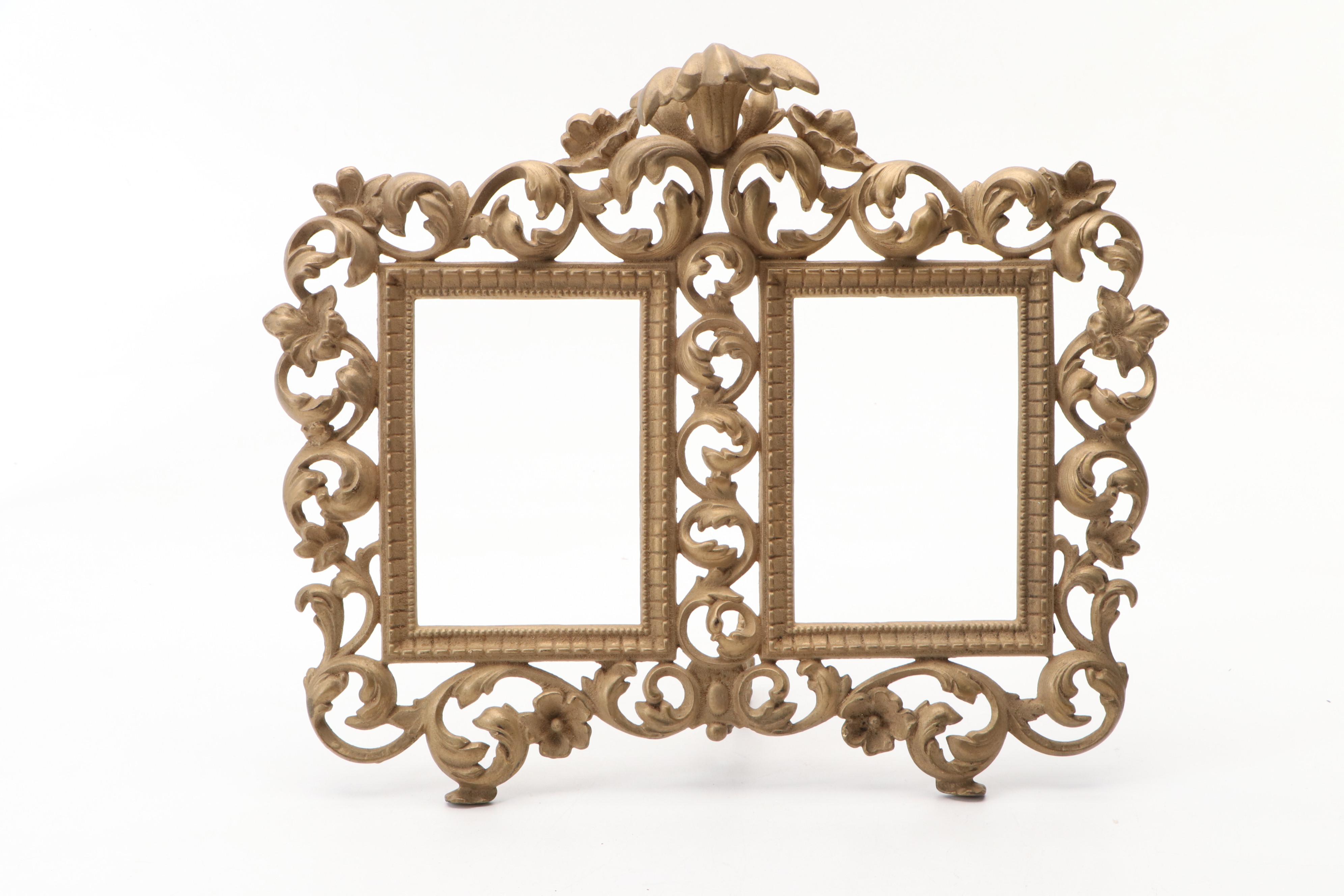 Victorian Rococo Revival Style Brass Frames, 20th Century