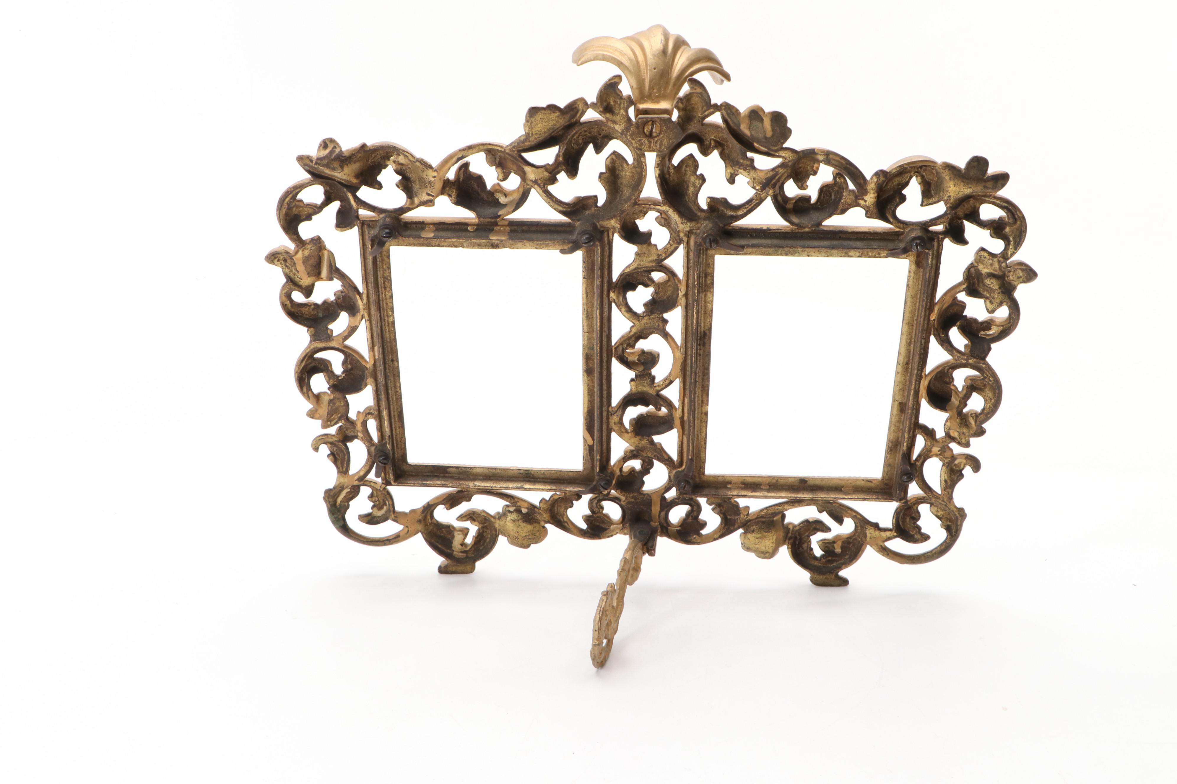 Victorian Rococo Revival Style Brass Frames, 20th Century