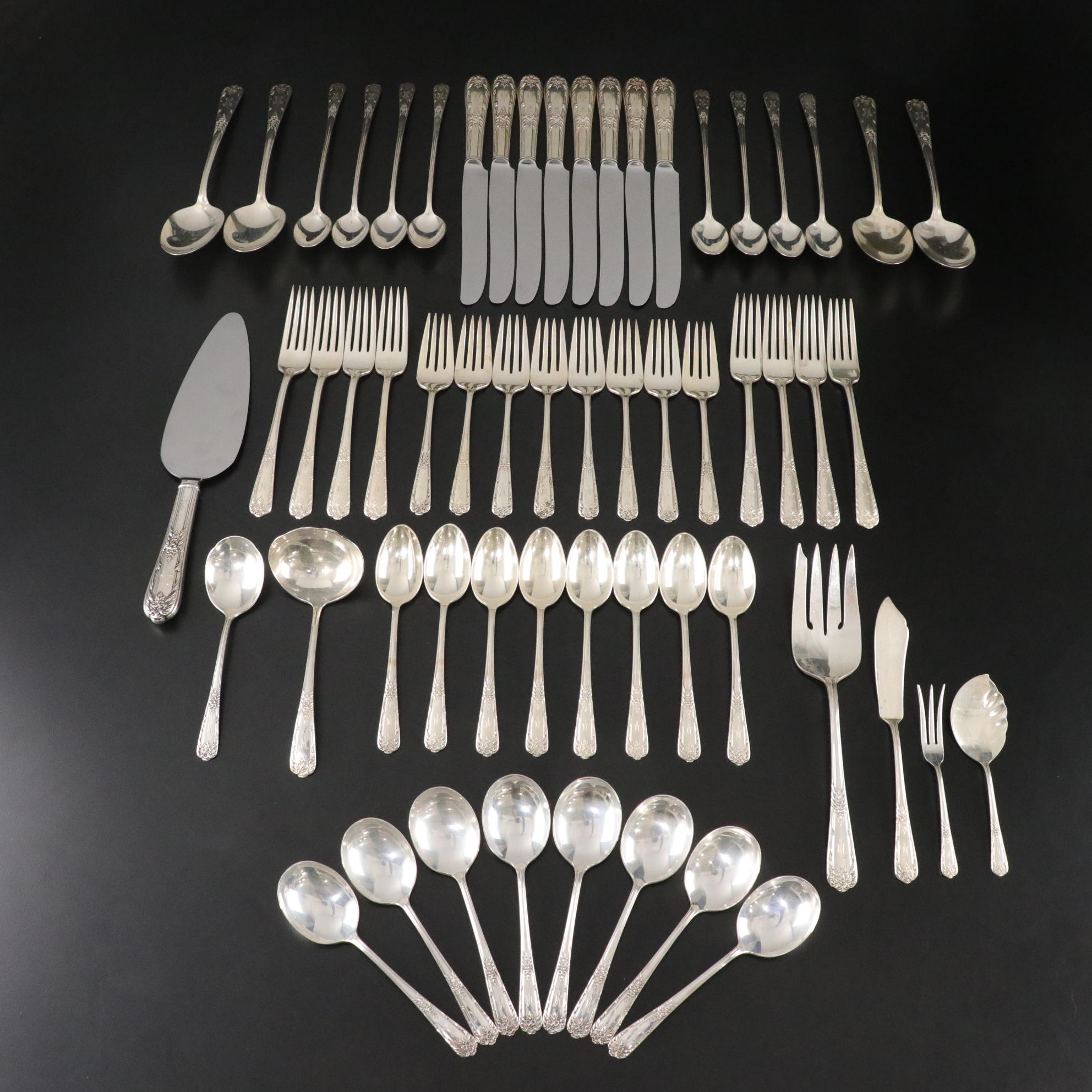 Sterling Silver "Splendor" Flatware Set by International Silver