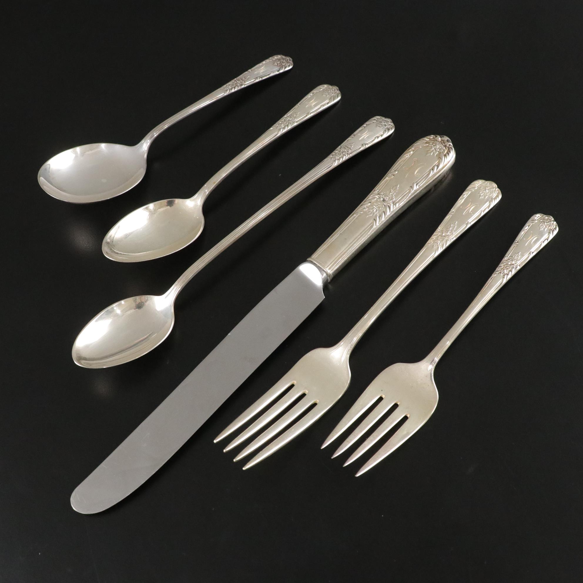 Sterling Silver "Splendor" Flatware Set by International Silver