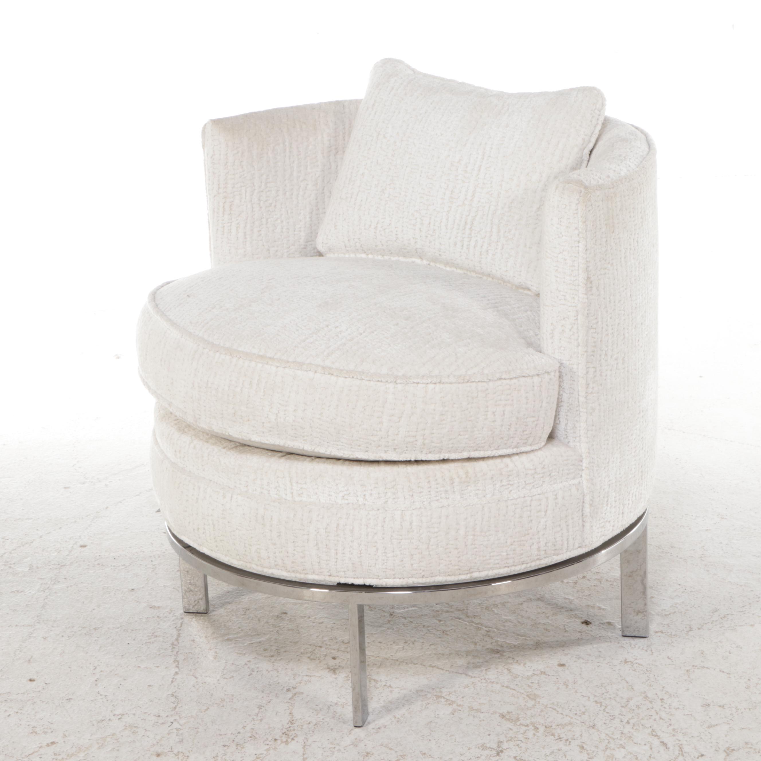 Kaleidescope "Gracie" Swivel Chair on Stainless Steel Base