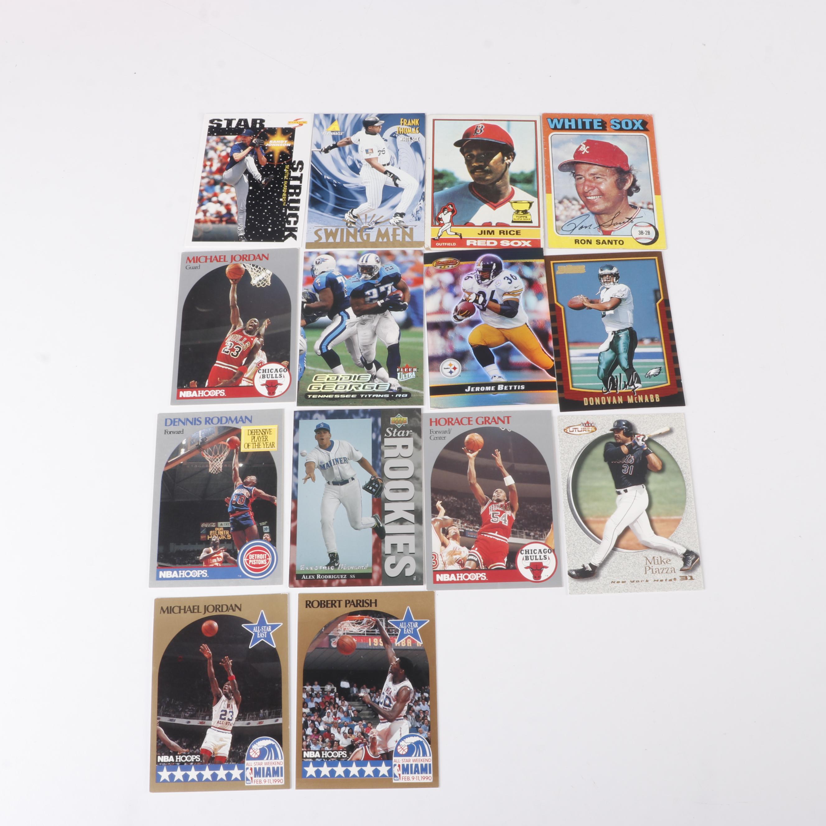 NBA Hoops with Other Sports Cards Featuring Alex Rodriguez Rookie and More