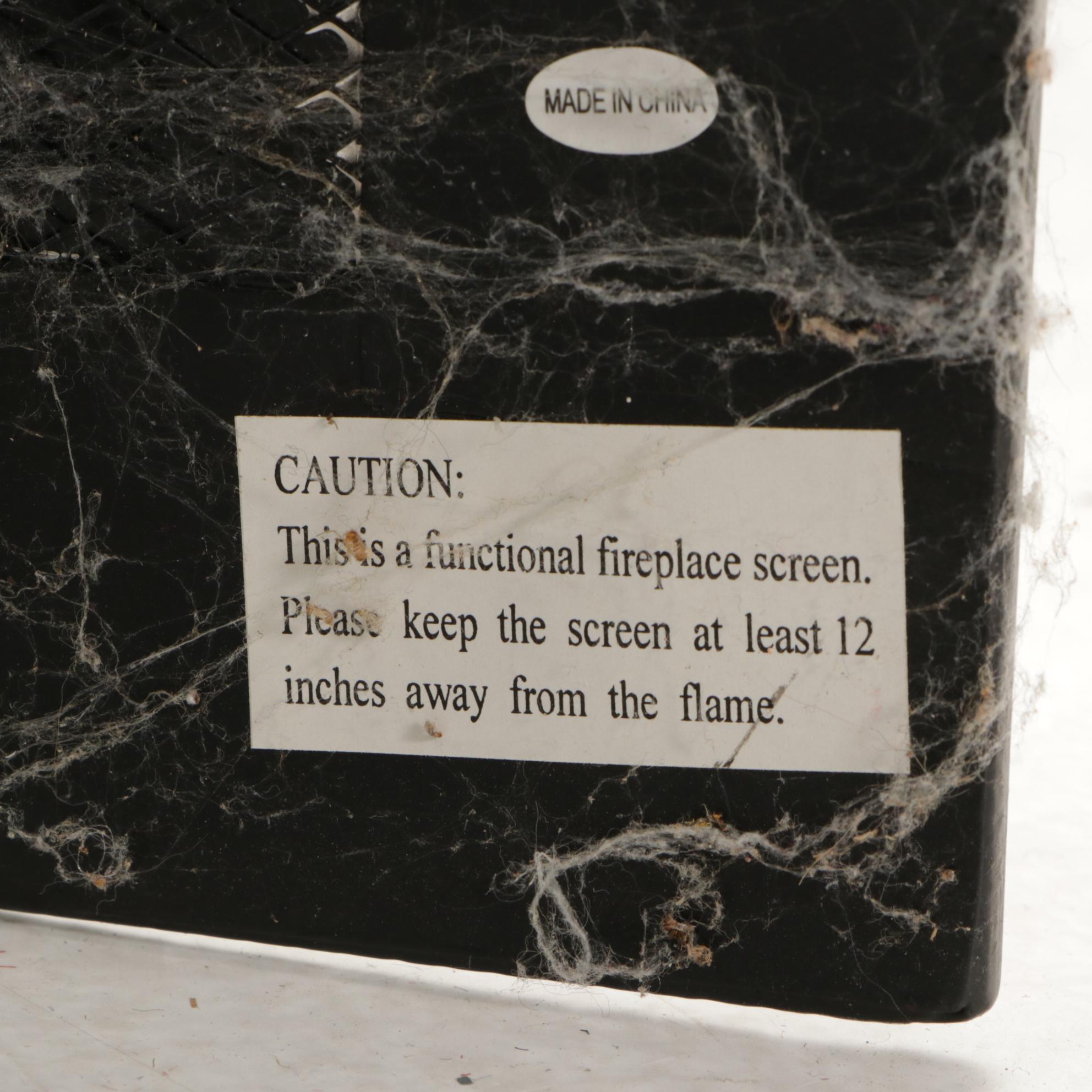 Christmas Snowman Fireplace Screen