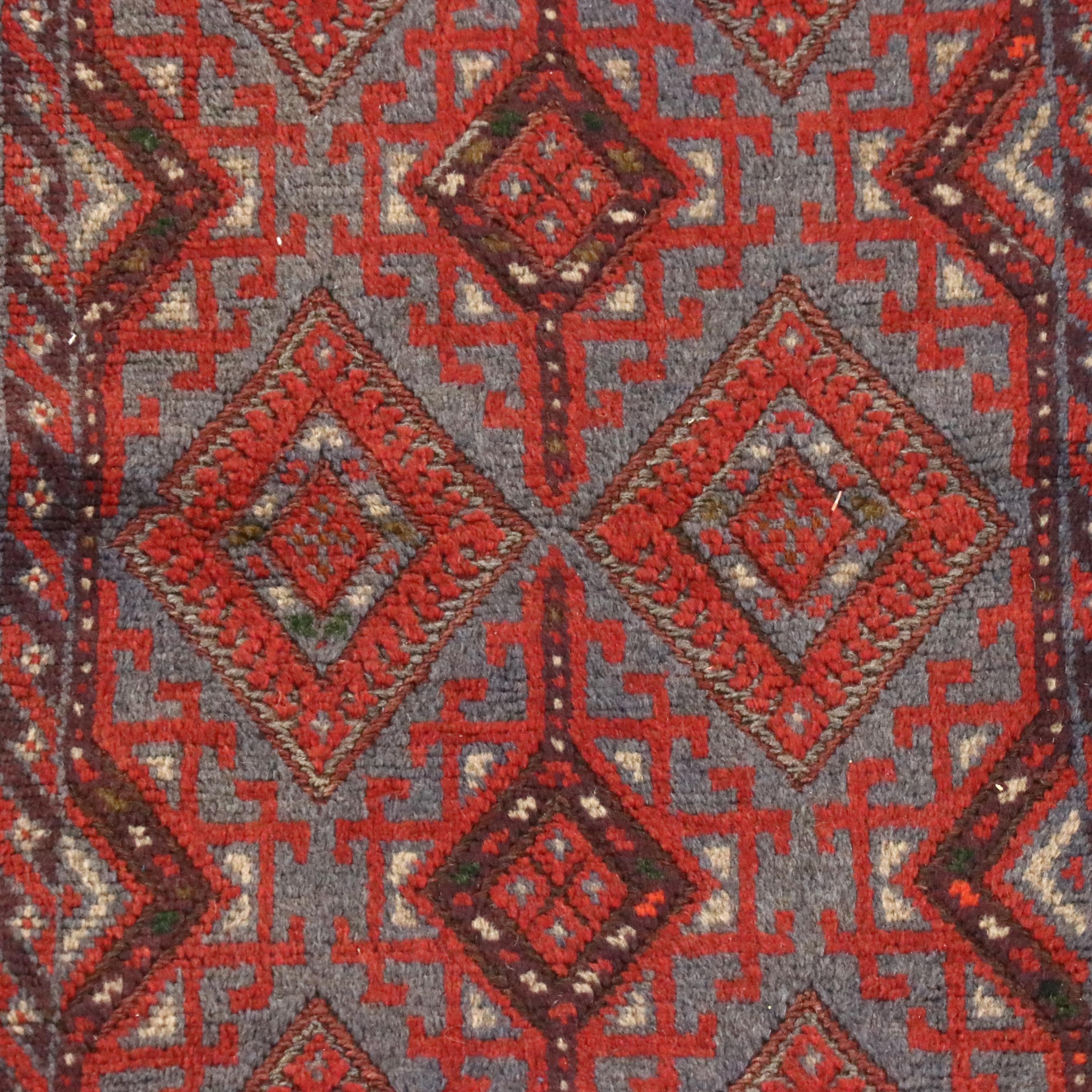 1'11 x 7'5 Handwoven Afghan Mashwani Carpet Runner