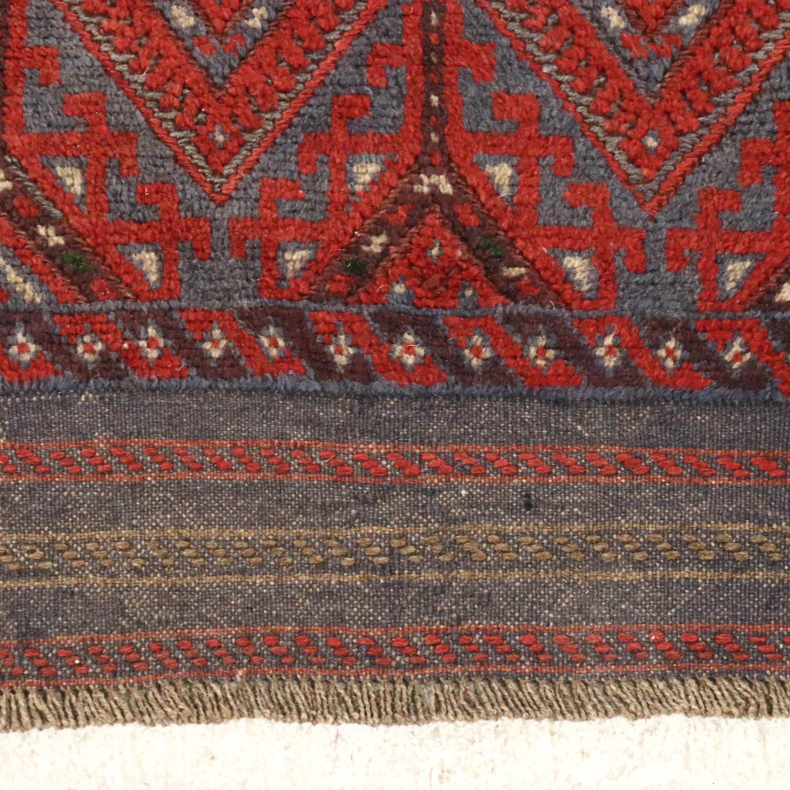 1'11 x 7'5 Handwoven Afghan Mashwani Carpet Runner
