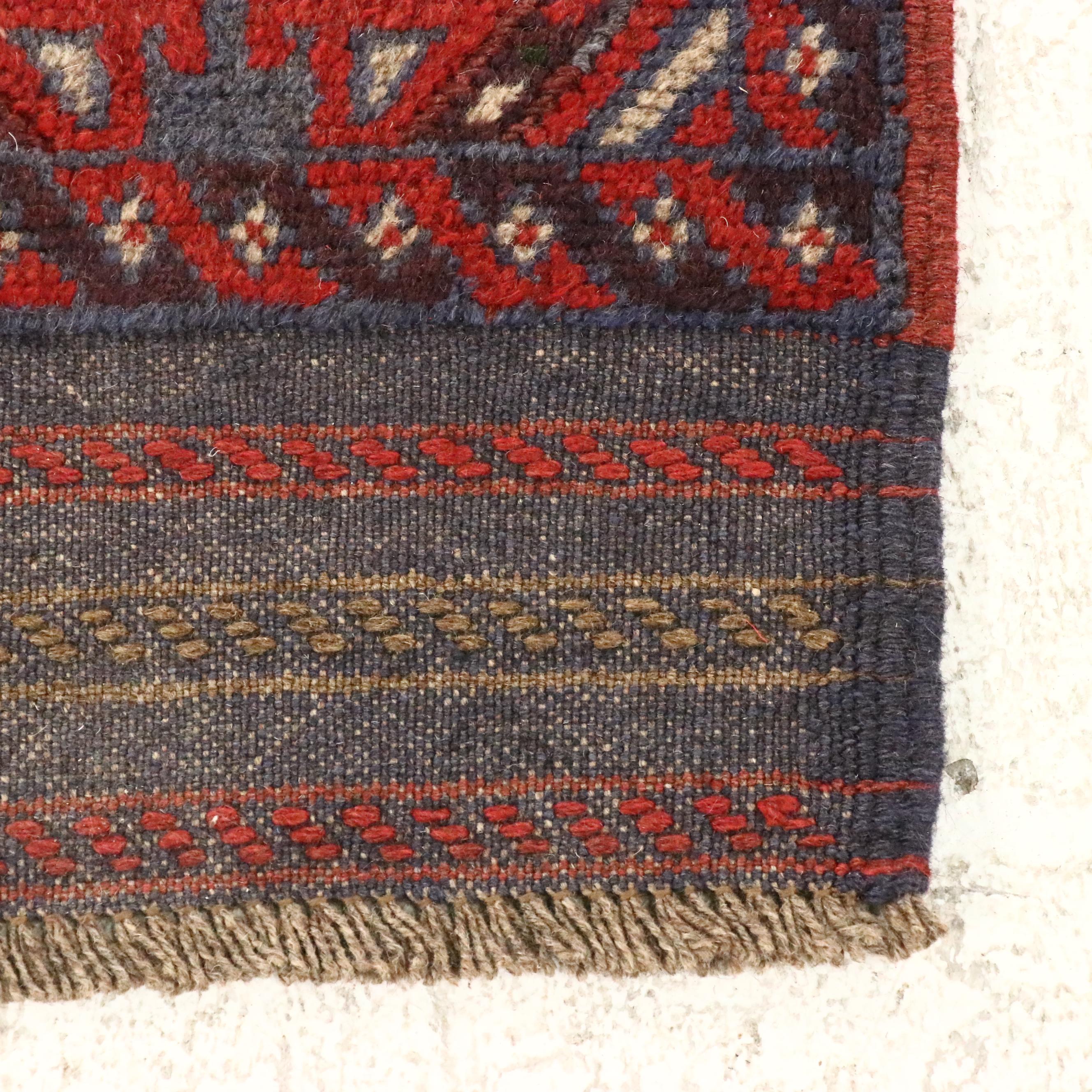 1'11 x 7'5 Handwoven Afghan Mashwani Carpet Runner