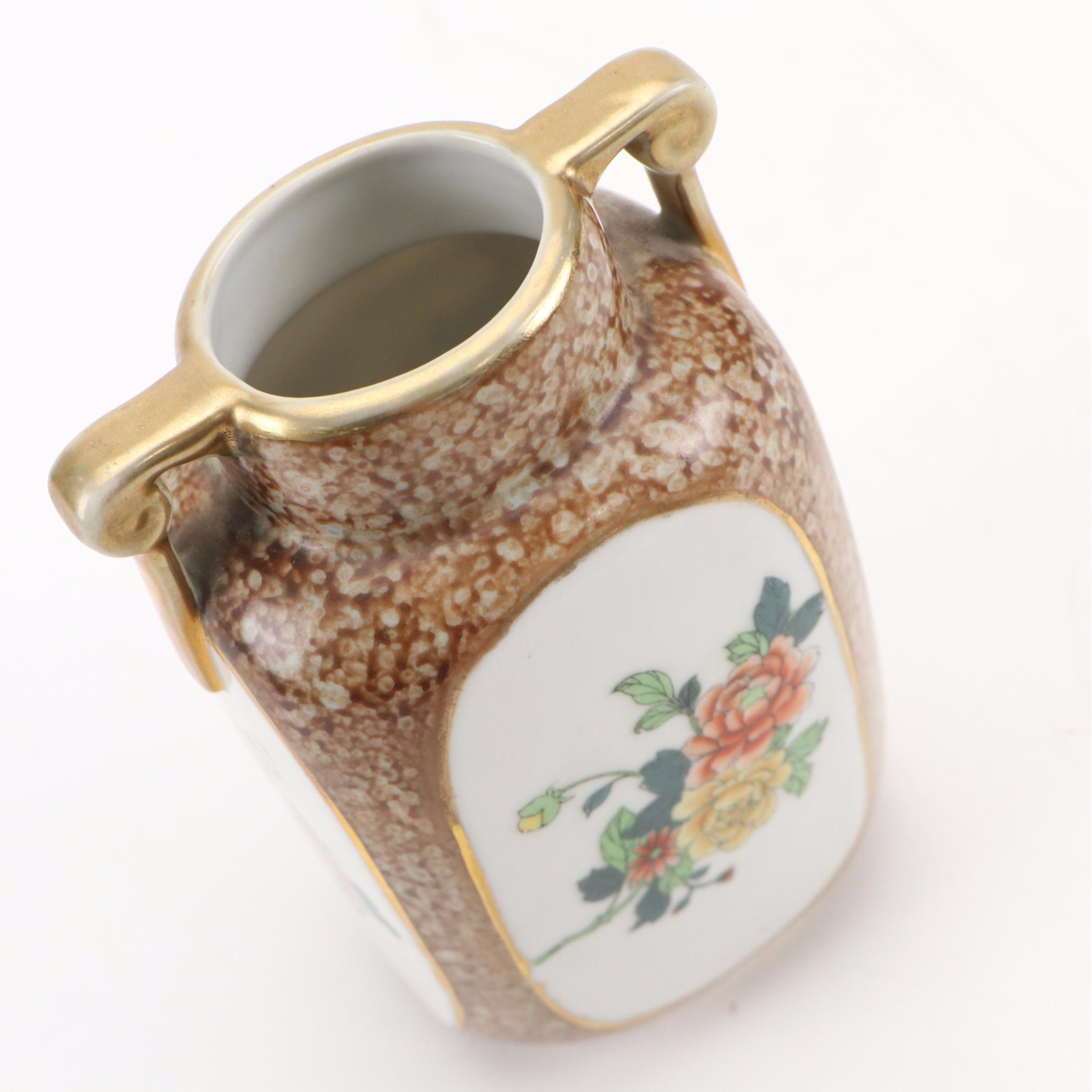 Morimura Brothers Nippon Porcelain Vase, Early 20th Century