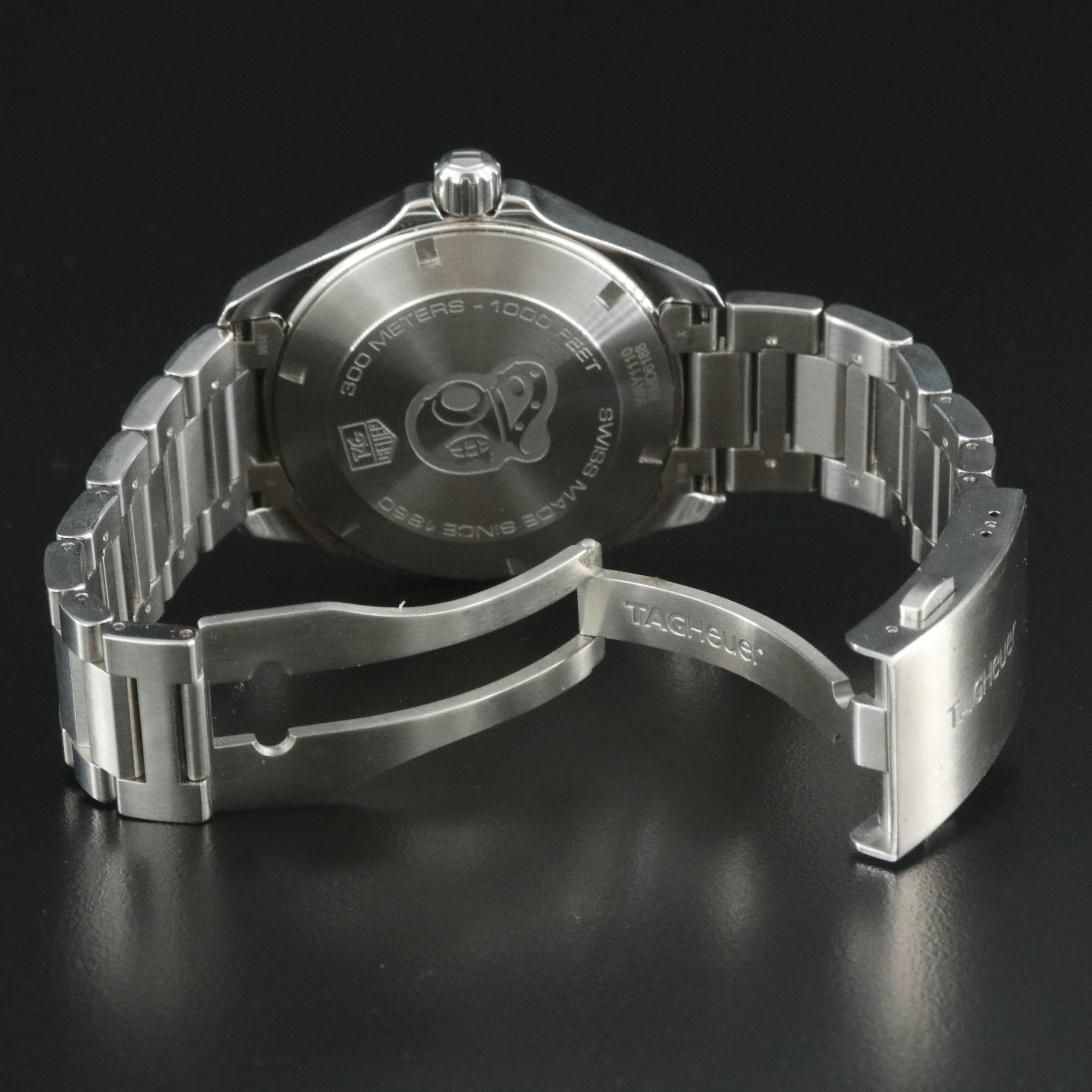 TAG Heuer Aquaracer WAY1110 Black 41mm Steel Quartz Watch