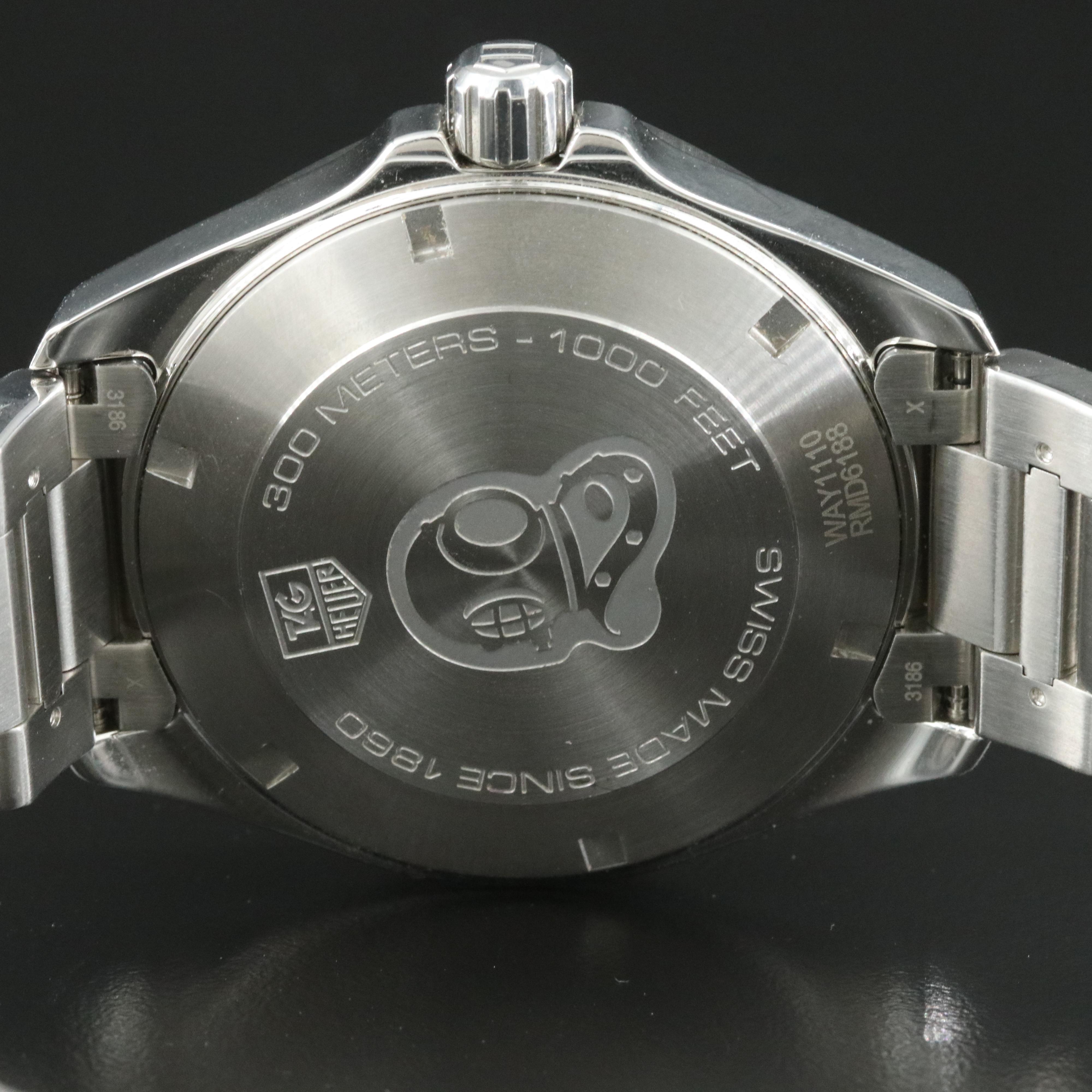 TAG Heuer Aquaracer WAY1110 Black 41mm Steel Quartz Watch