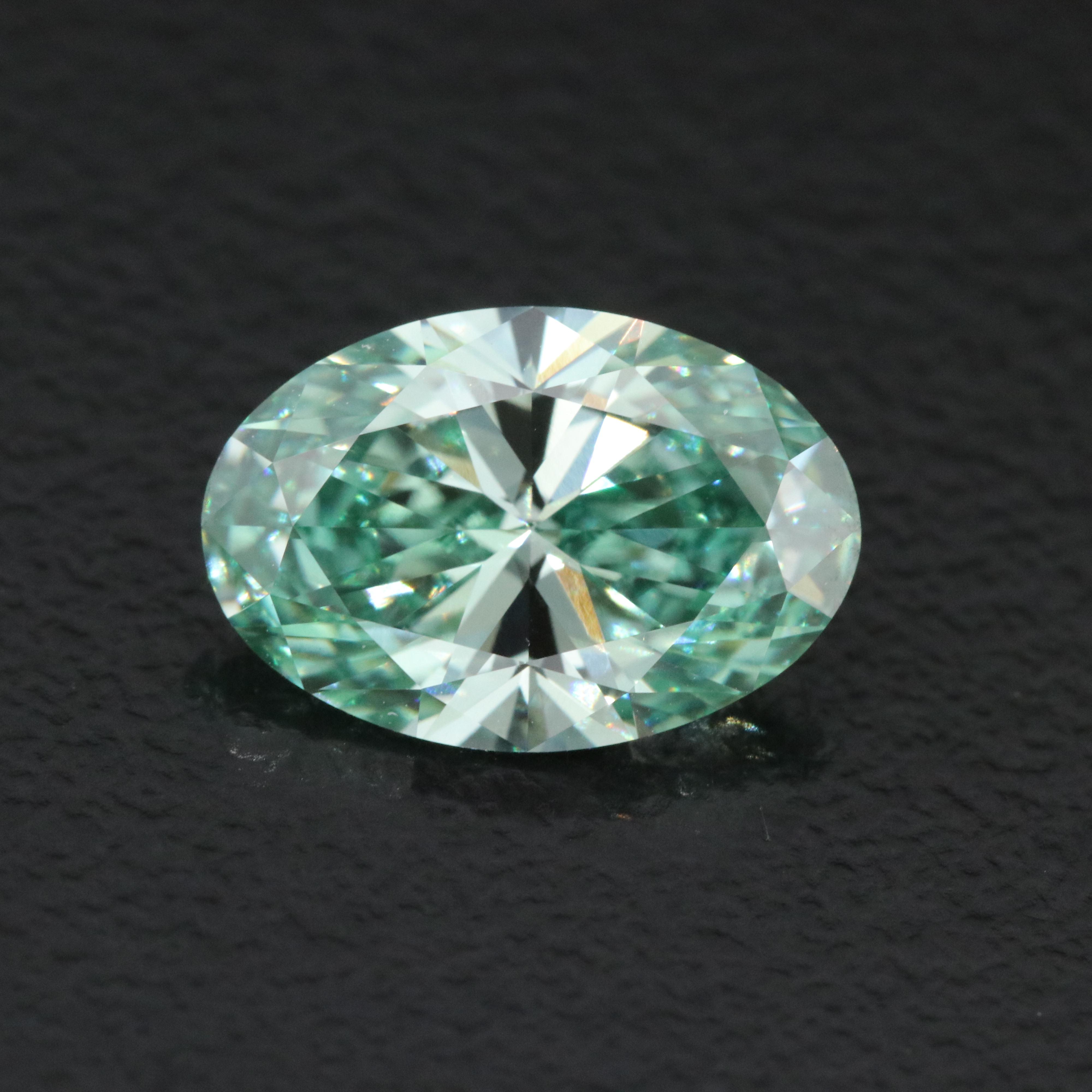 Loose 2.52 CT Lab Grown Fancy Green Diamond with IGI Report