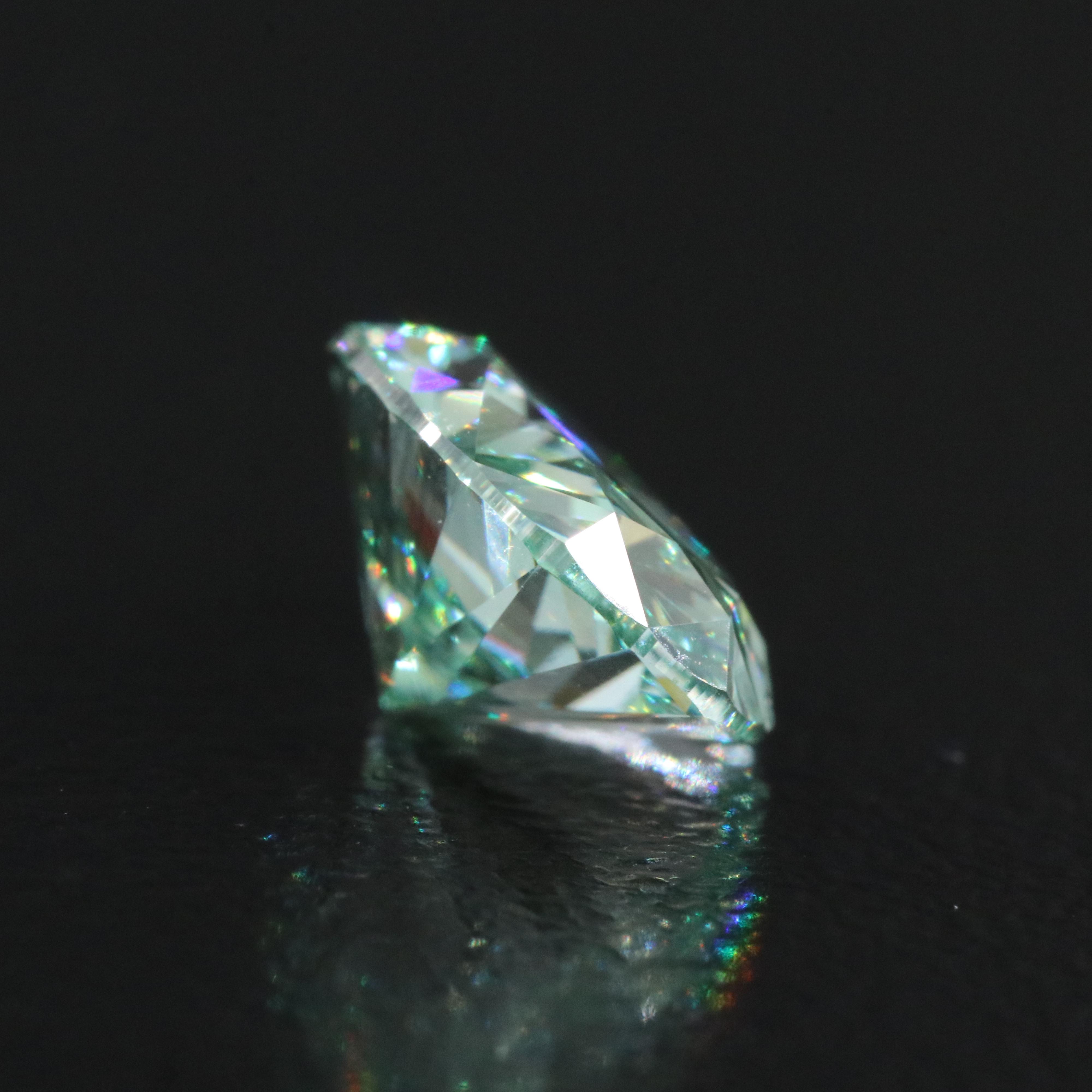 Loose 2.52 CT Lab Grown Fancy Green Diamond with IGI Report