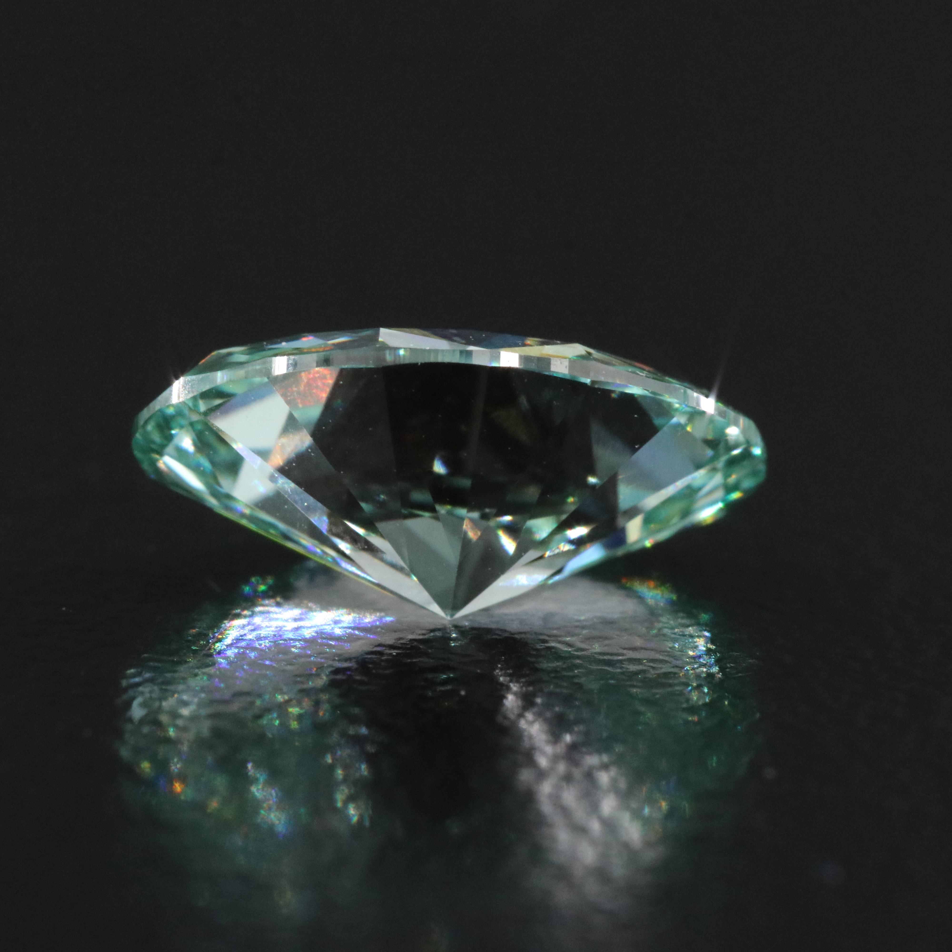 Loose 2.52 CT Lab Grown Fancy Green Diamond with IGI Report