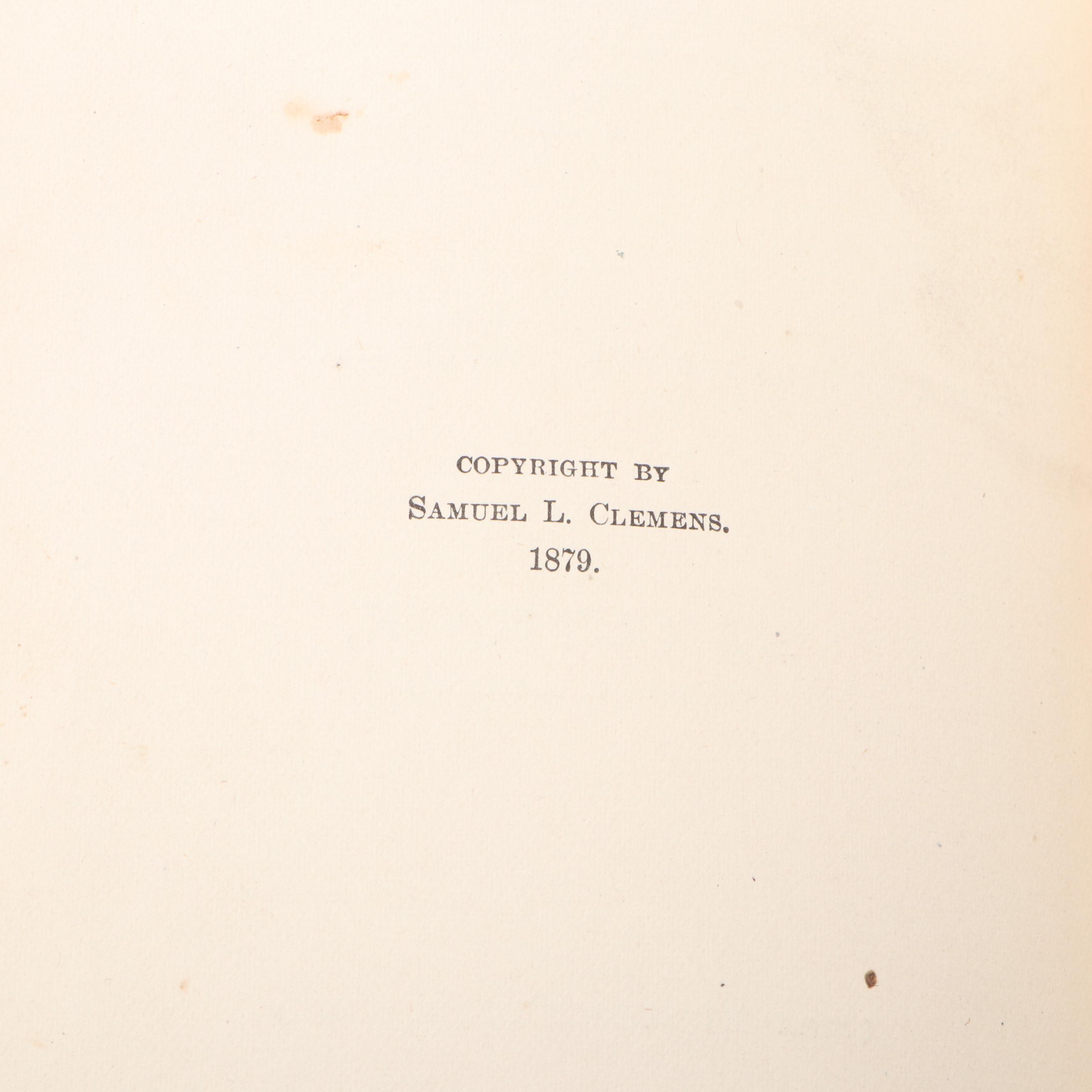 First Edition, Second State "A Tramp Abroad" by Mark Twain, 1880
