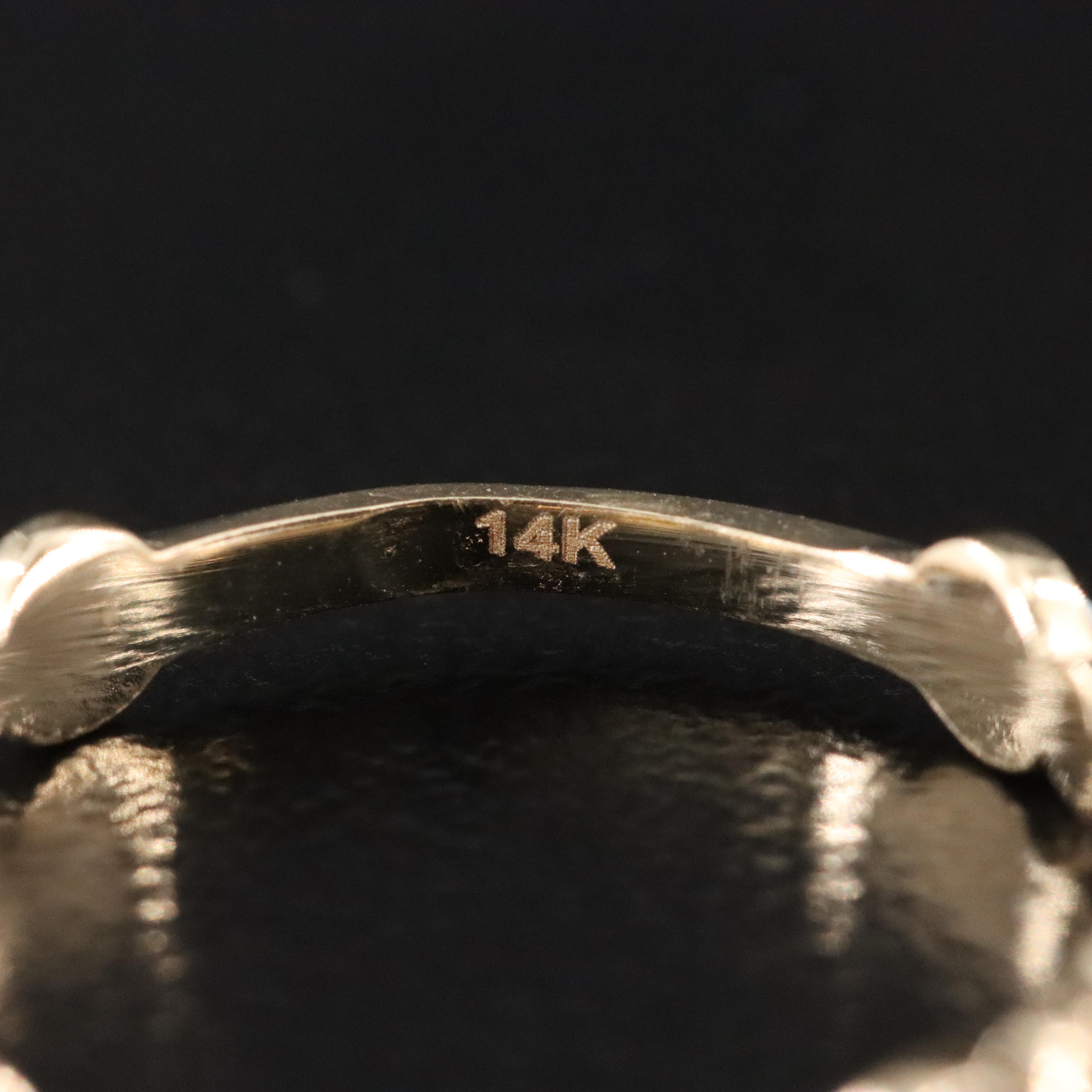 14K Evil Eye Enamel Ring