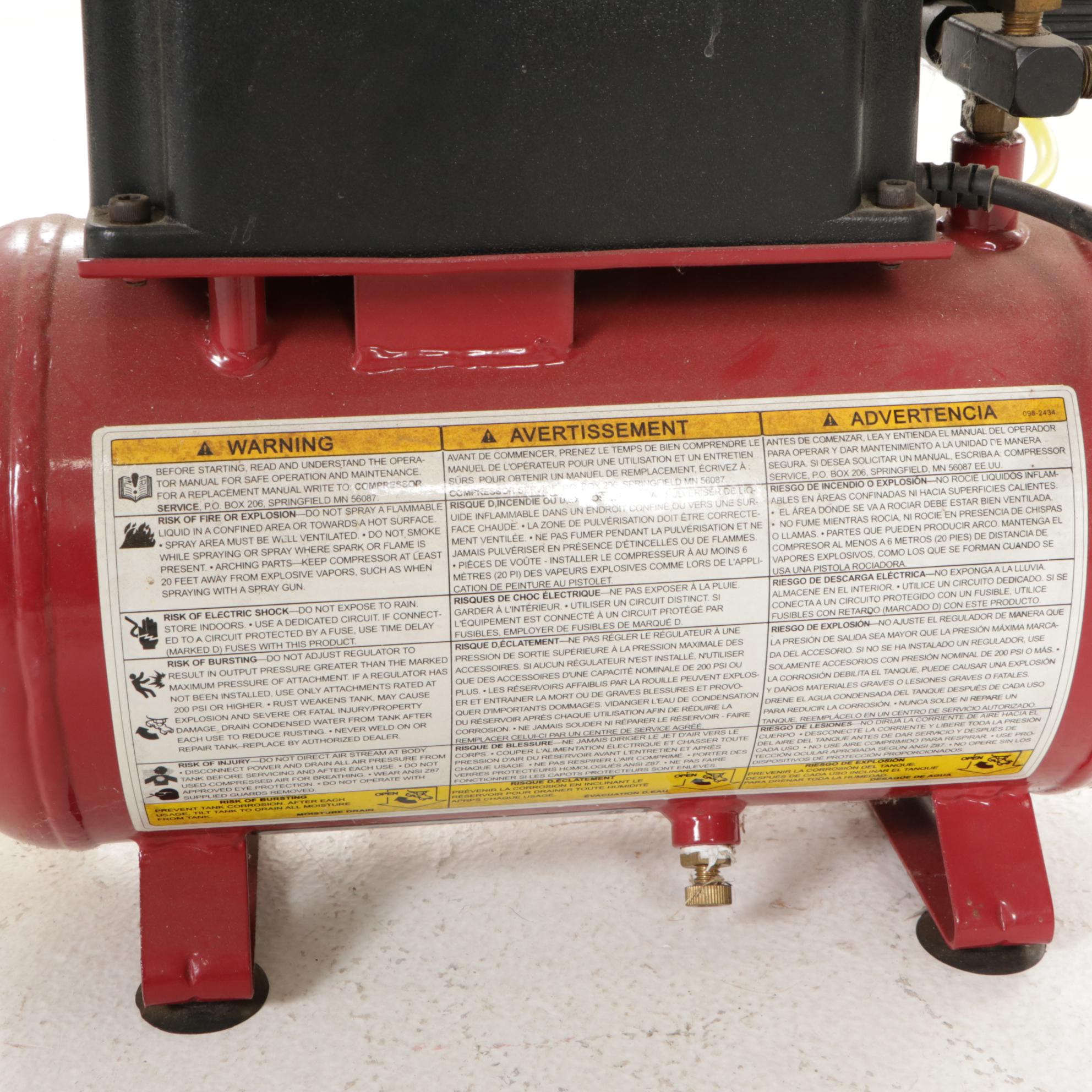 Alton 2 Gallon Portable Air Compressor, Model AT 01101