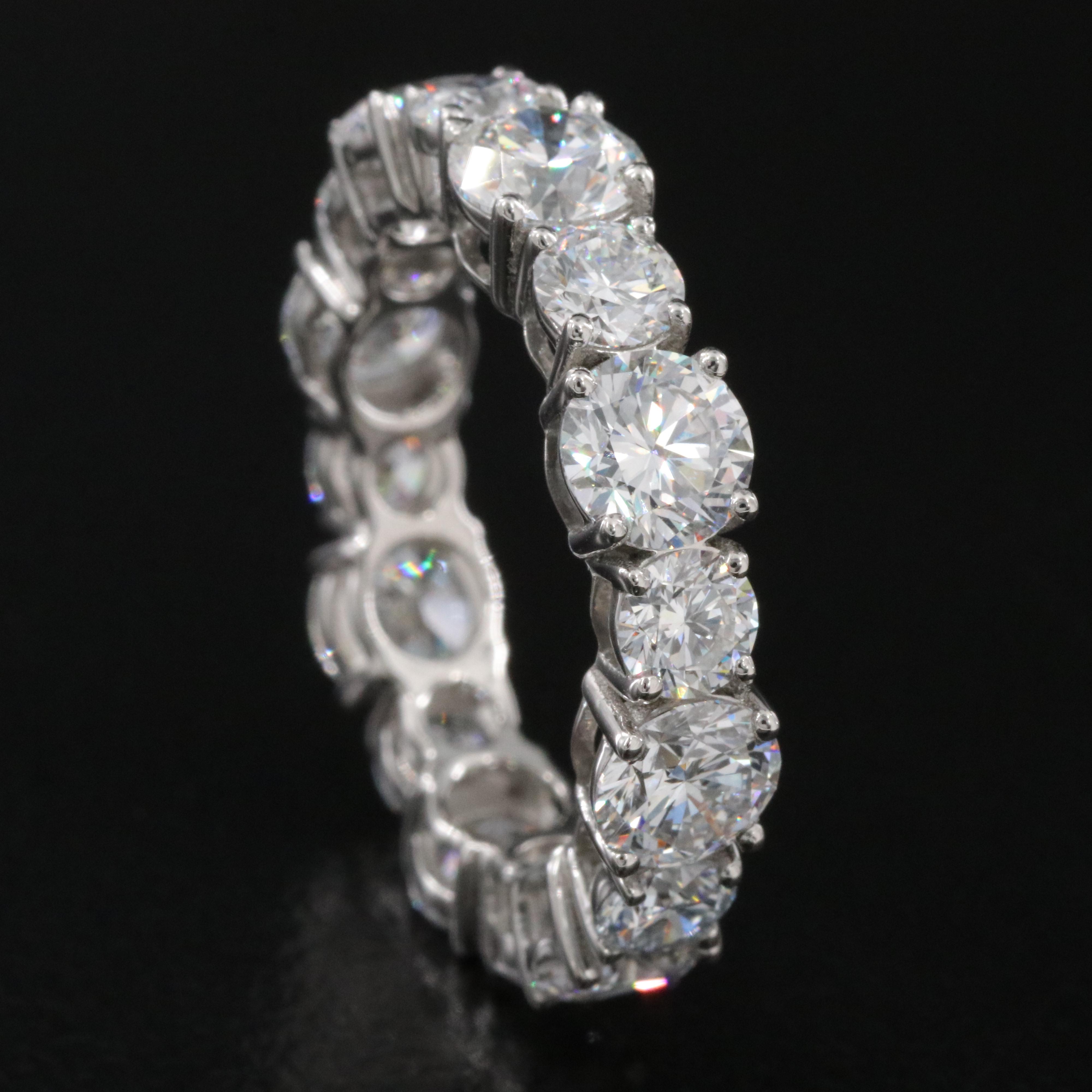 Platinum 6.20 CTW Lab Grown Diamond Eternity Band
