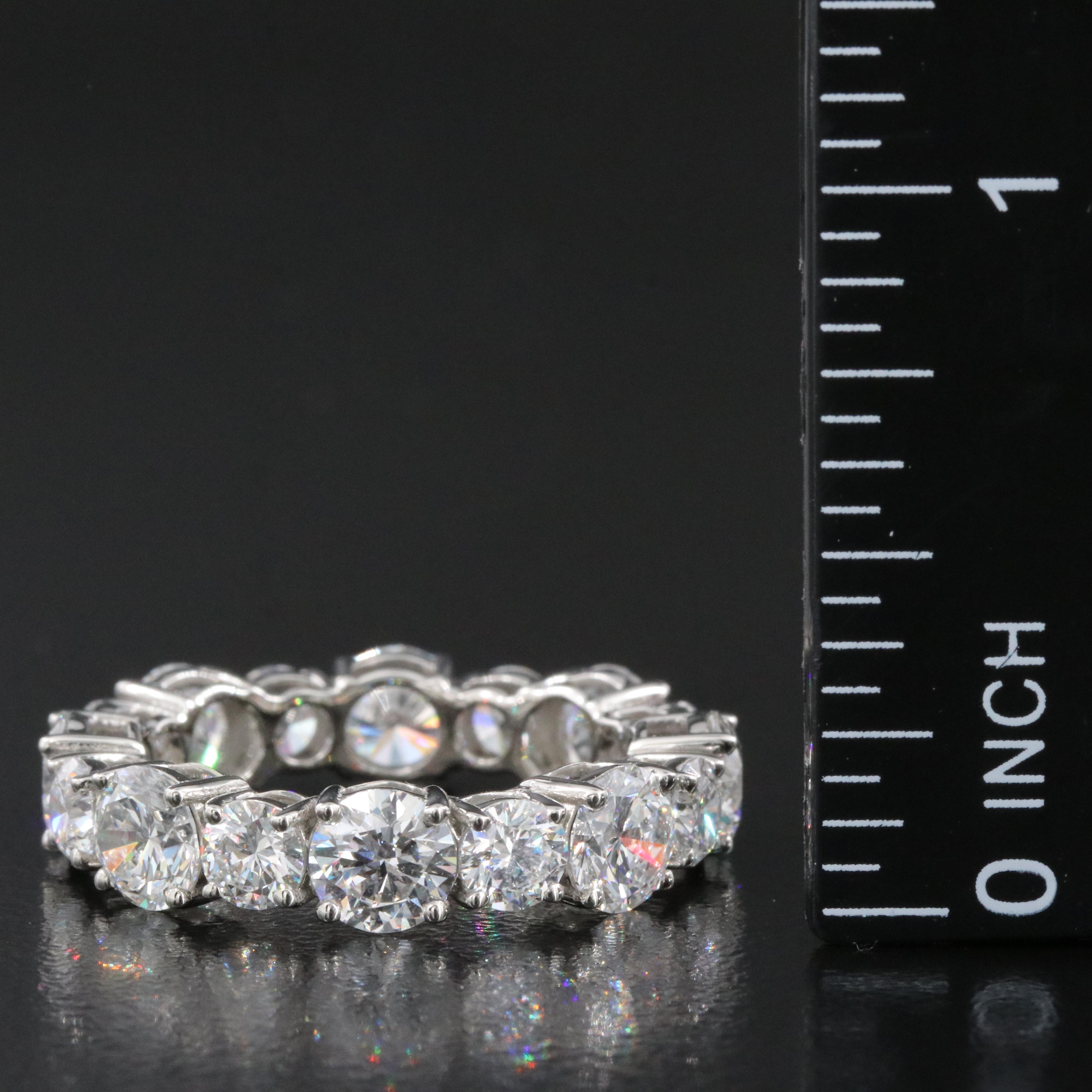 Platinum 6.20 CTW Lab Grown Diamond Eternity Band