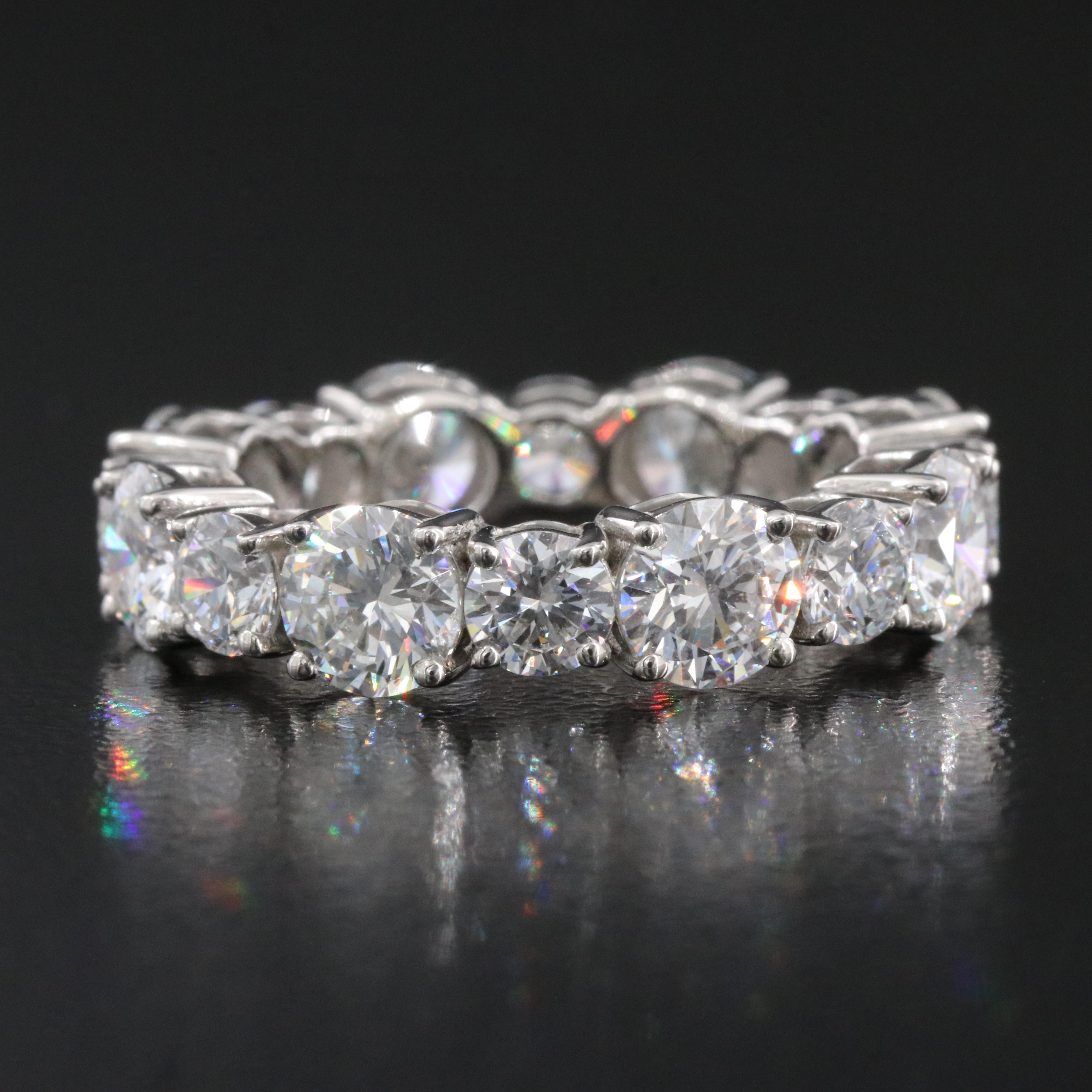Platinum 6.20 CTW Lab Grown Diamond Eternity Band