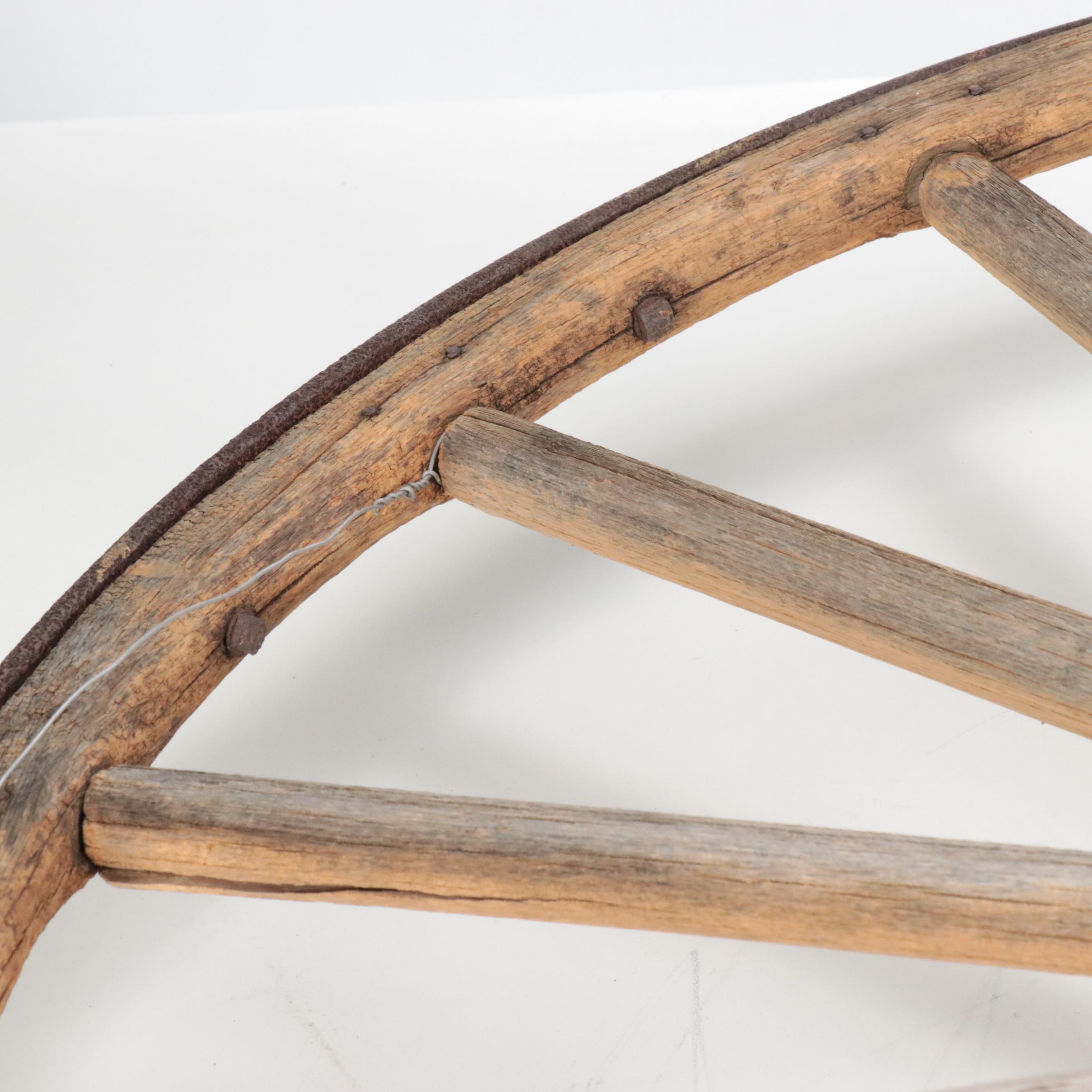 Iron Bound Wooden Wagon Wheel
