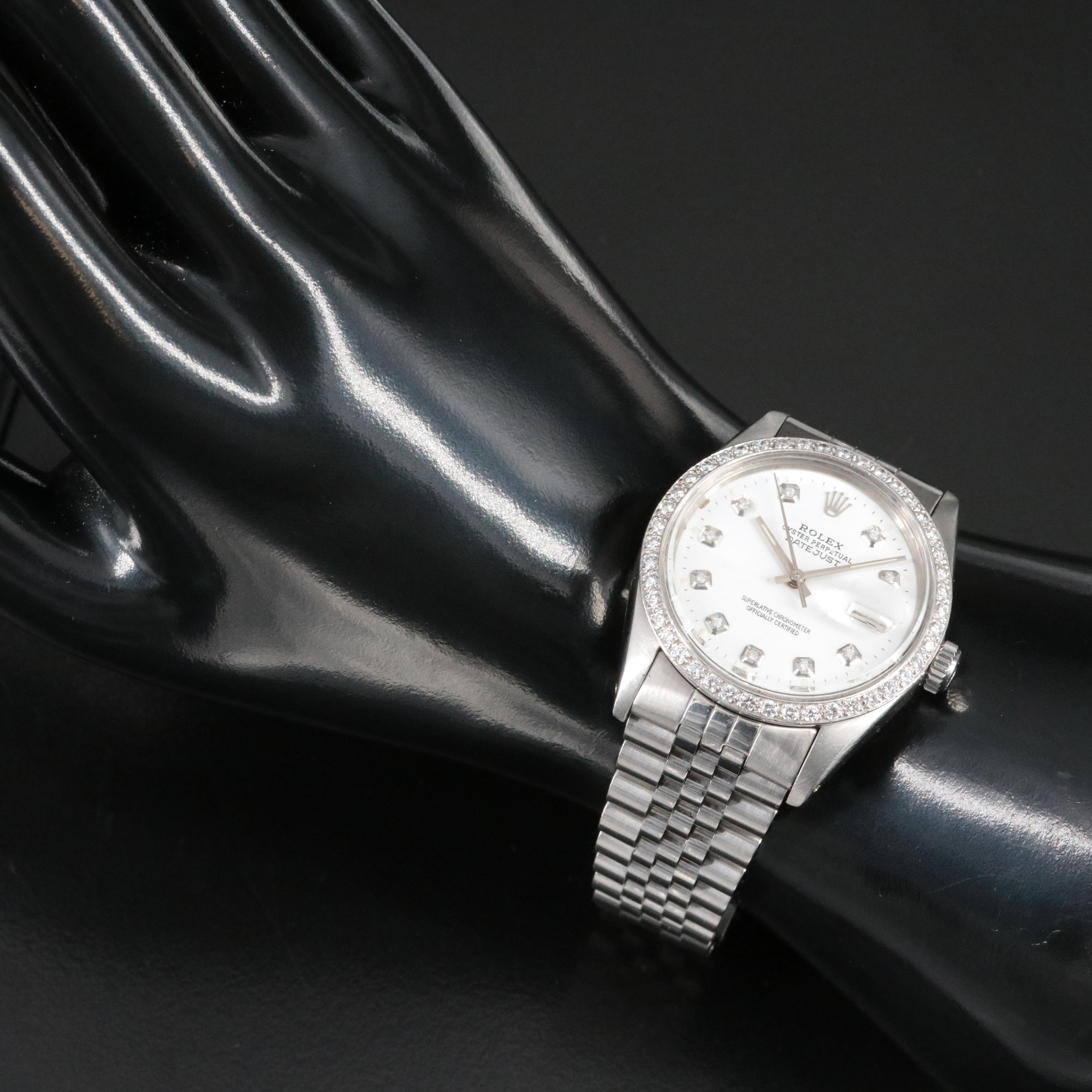 1978 Rolex Custom Diamond Datejust Model 16014 Watch