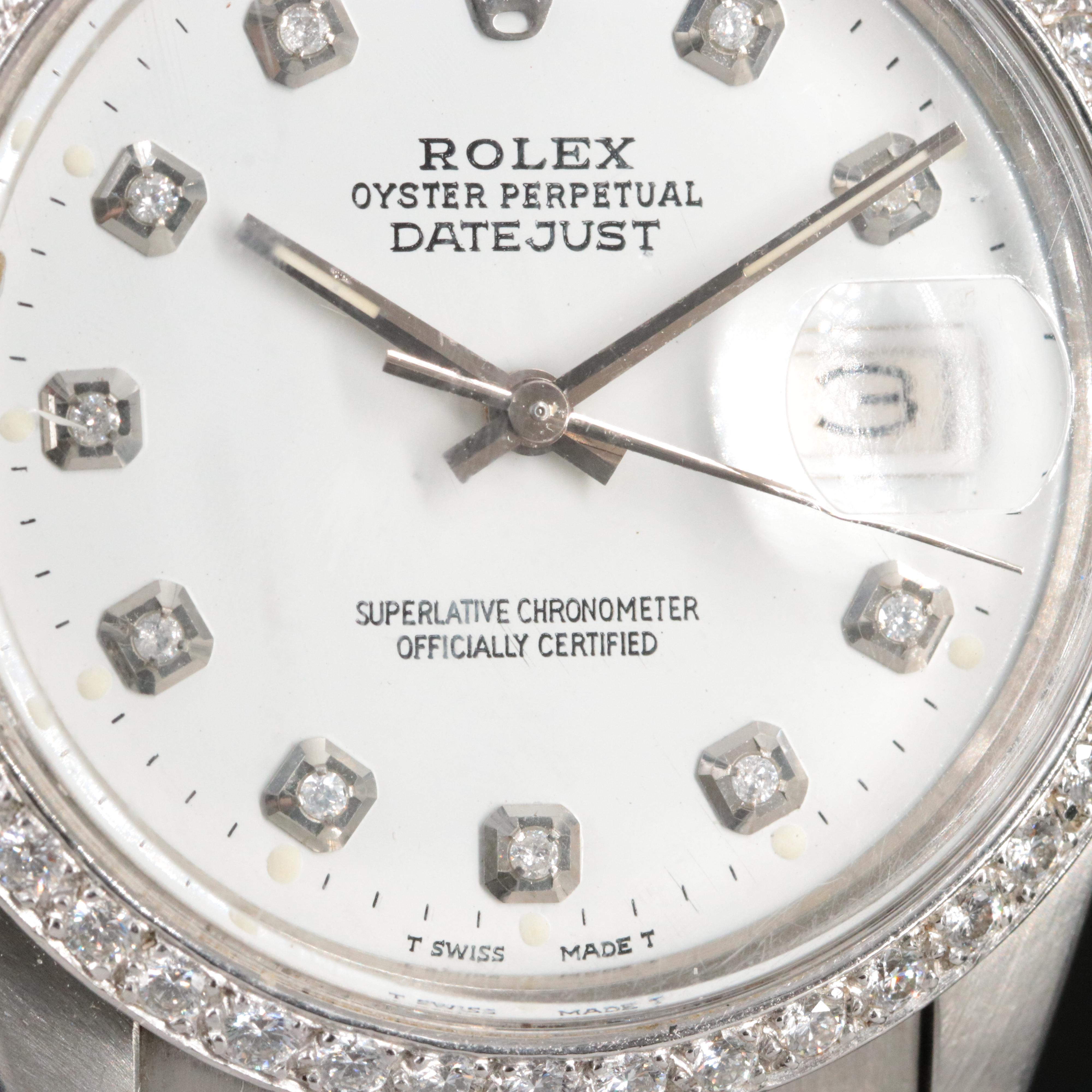 1978 Rolex Custom Diamond Datejust Model 16014 Watch