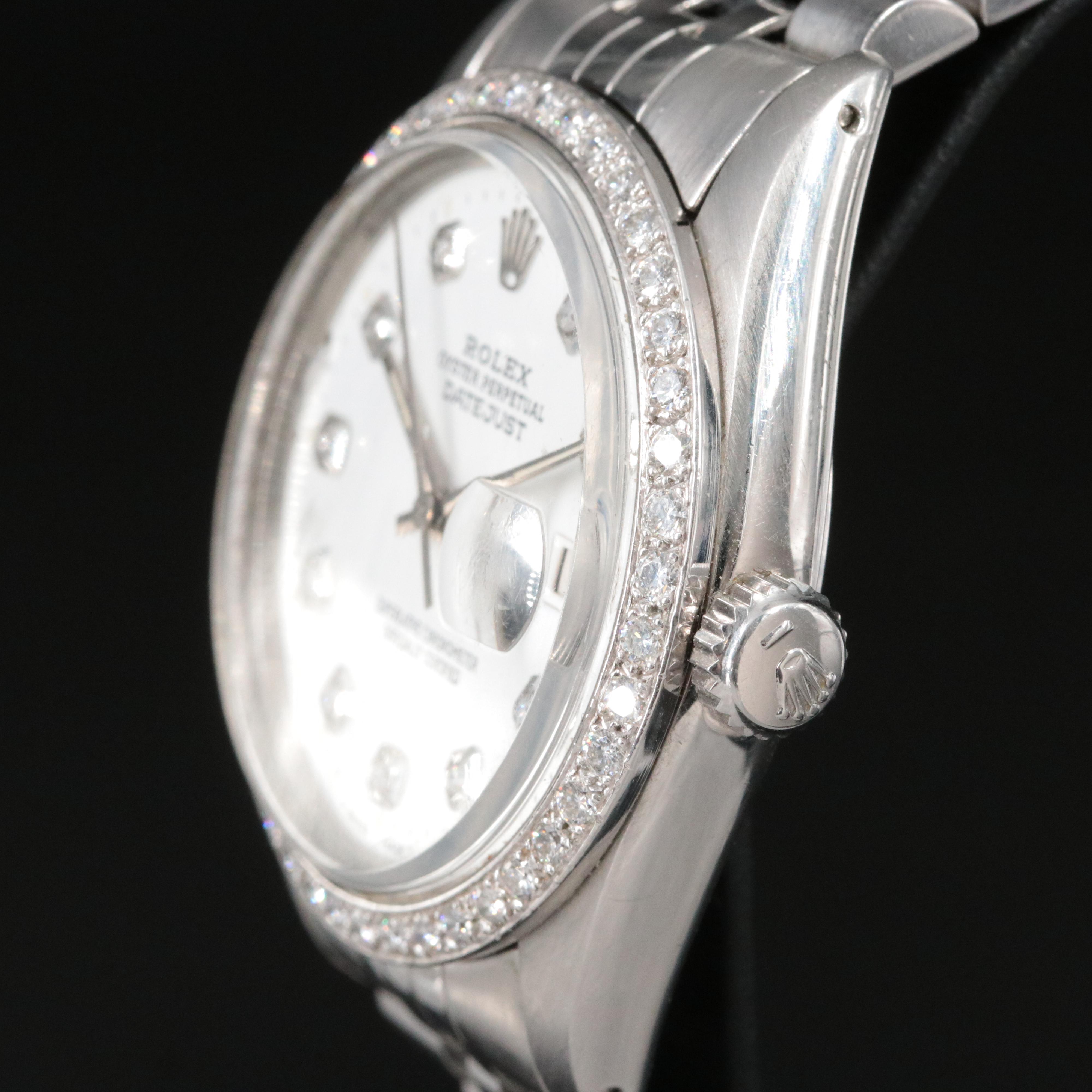 1978 Rolex Custom Diamond Datejust Model 16014 Watch