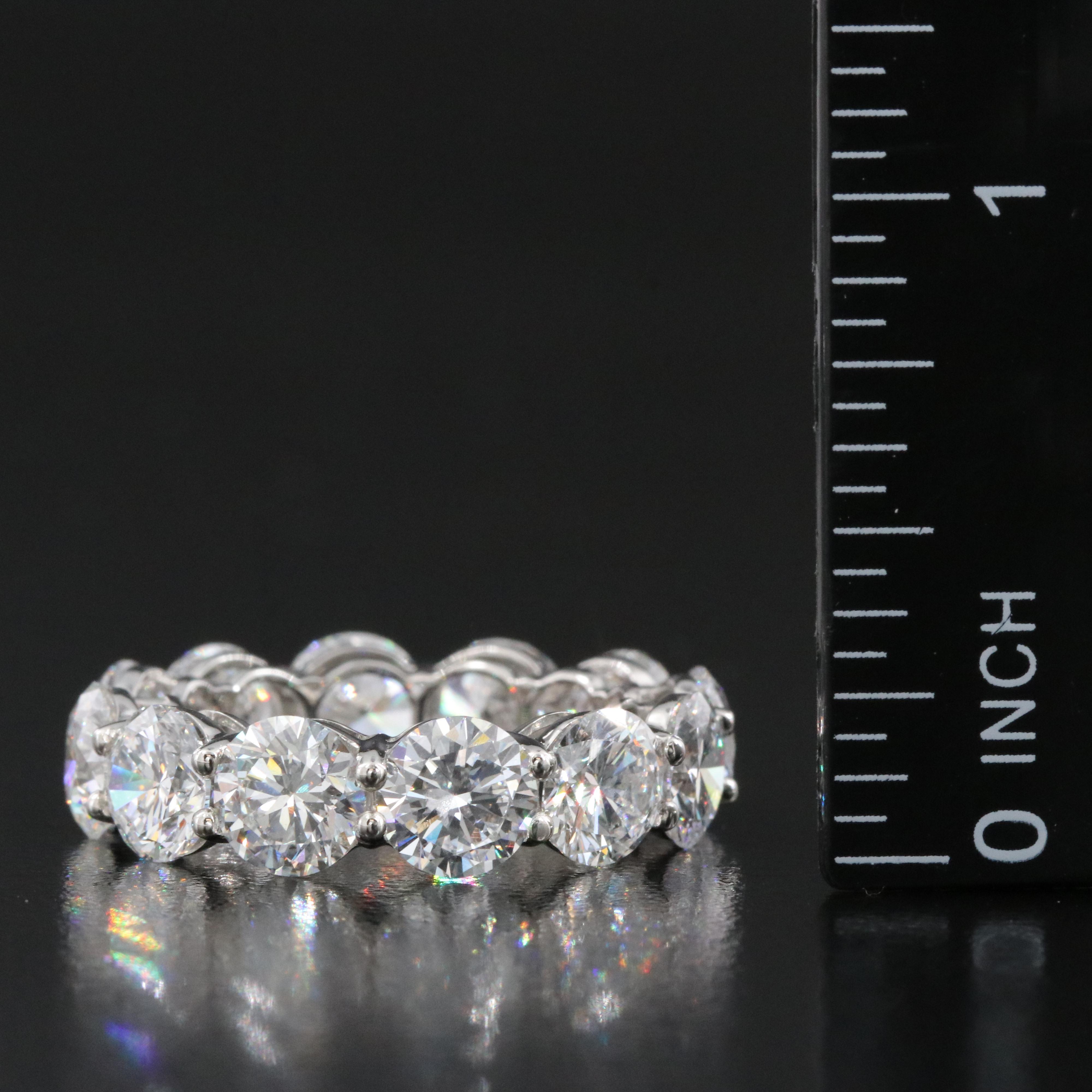 Platinum 11.21 CT Lab Grown Diamond Eternity Band