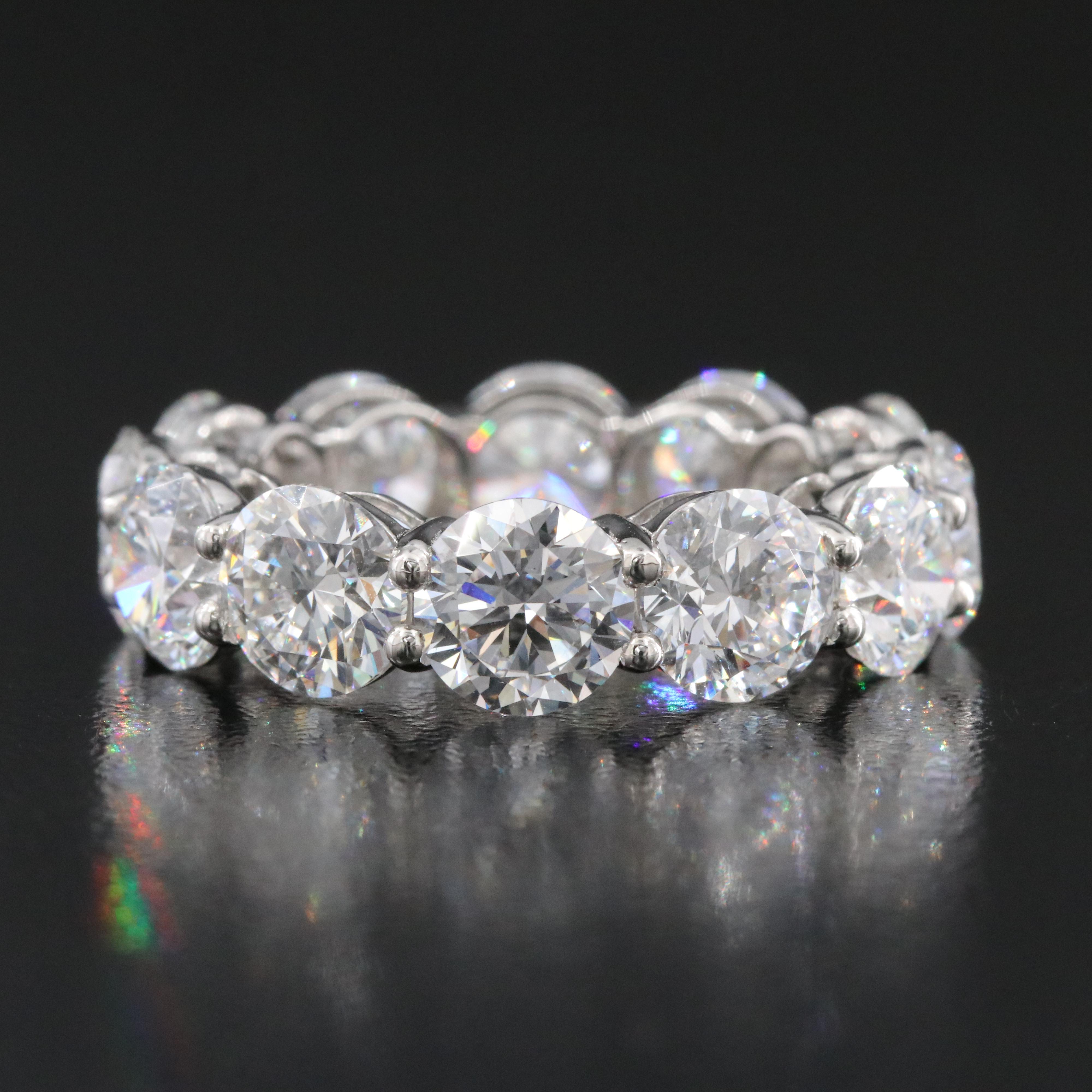 Platinum 11.21 CT Lab Grown Diamond Eternity Band
