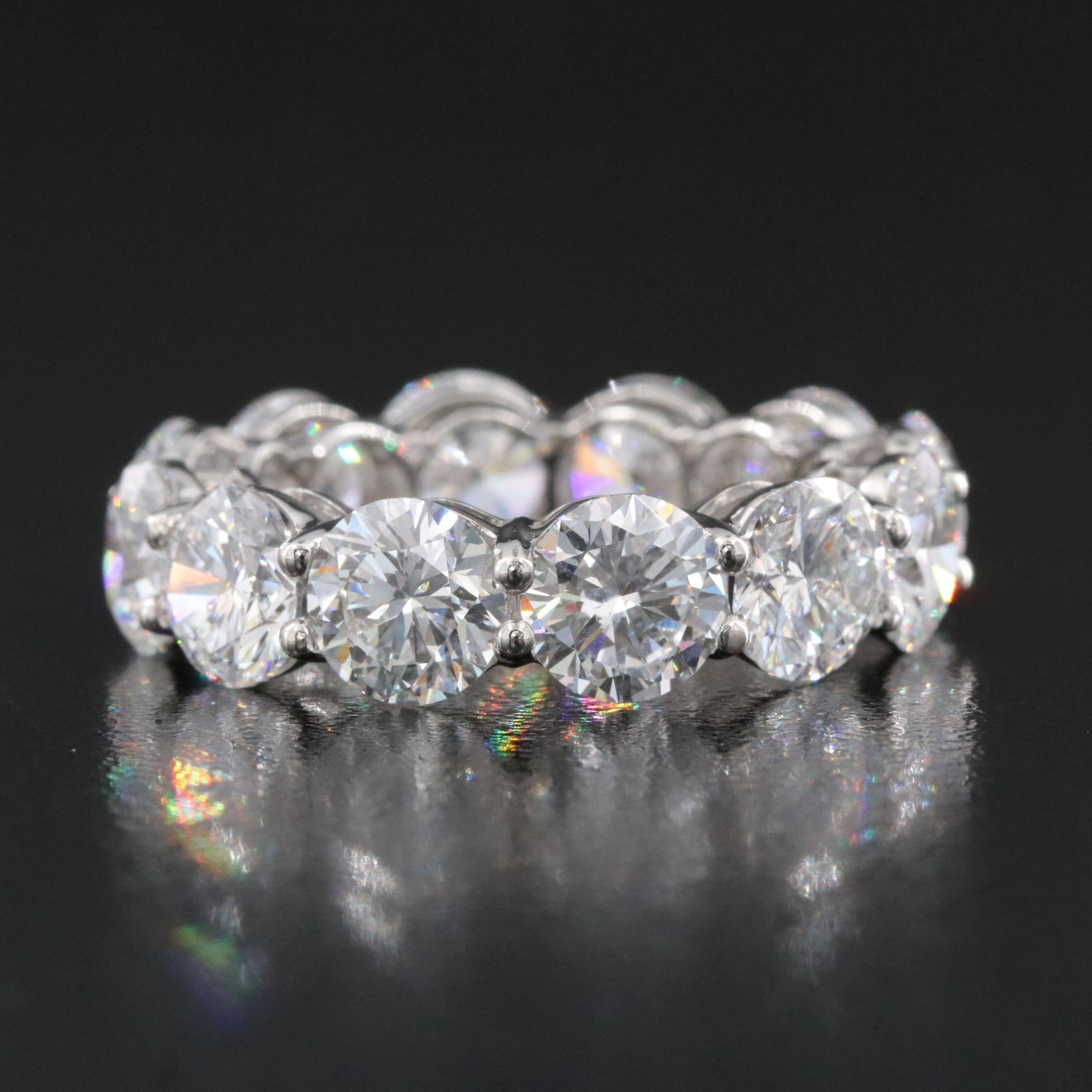 Platinum 11.21 CT Lab Grown Diamond Eternity Band