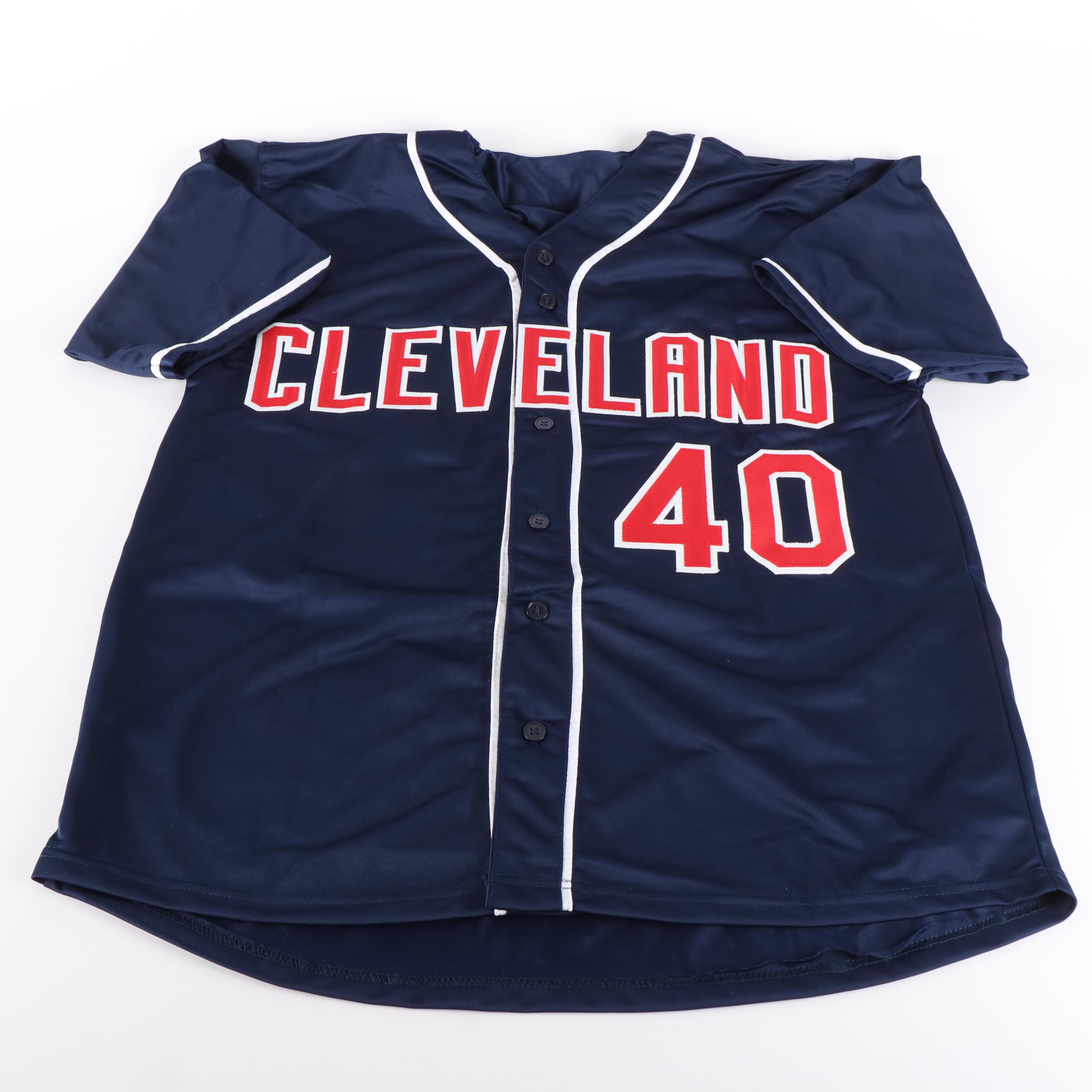 Bartolo Colon Signed Cleveland Indians Baseball Jersey, JSA