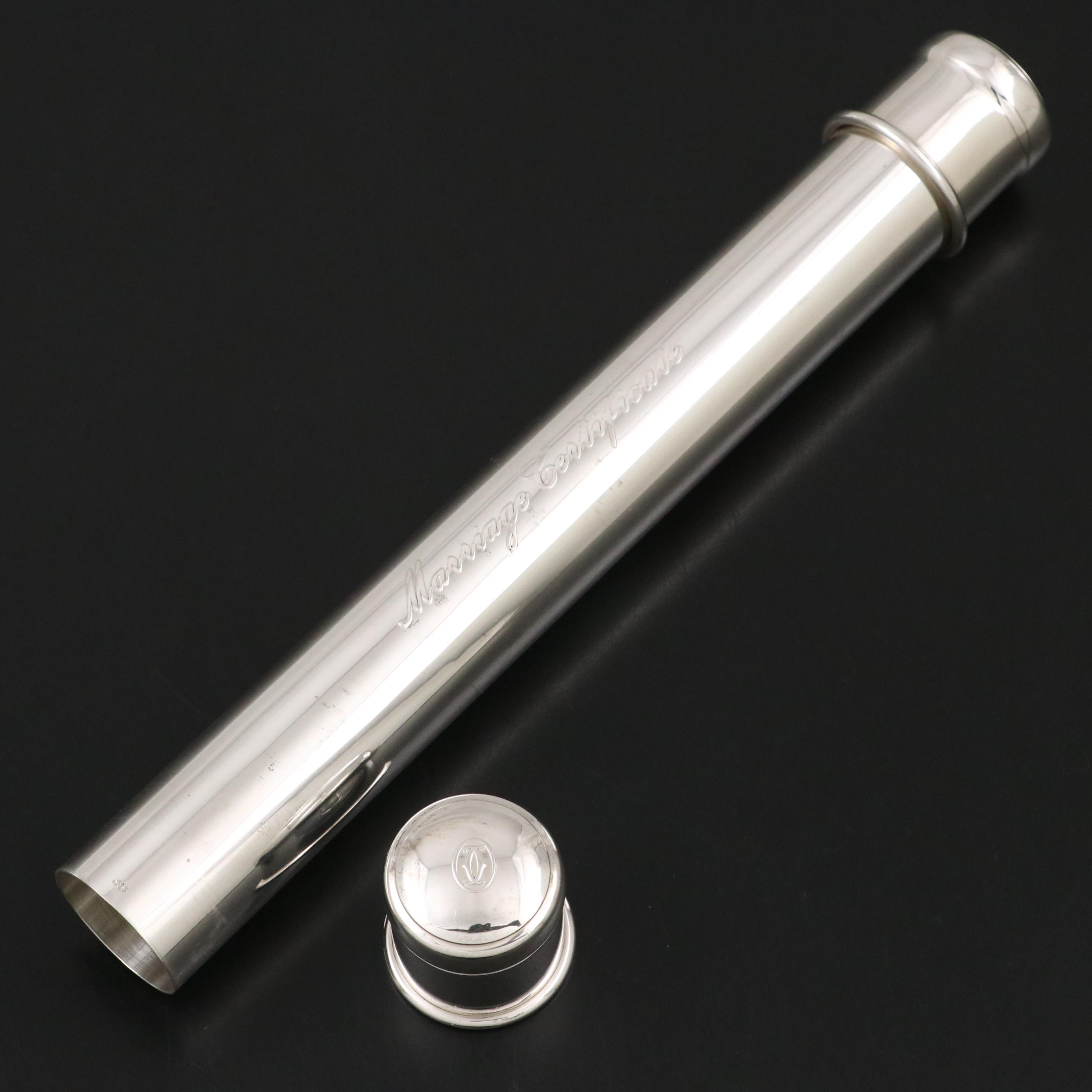 Cartier Sterling Silver Marriage Certificate Holder