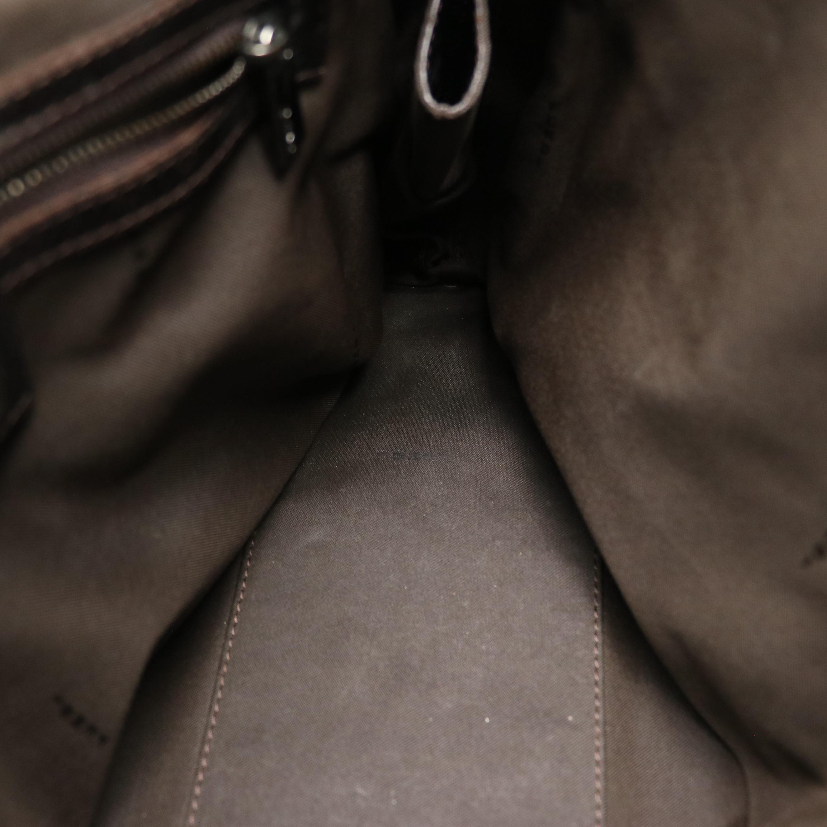 Fendi Boston Bag in Tobacco Zucca Jacquard Canvas and Leather