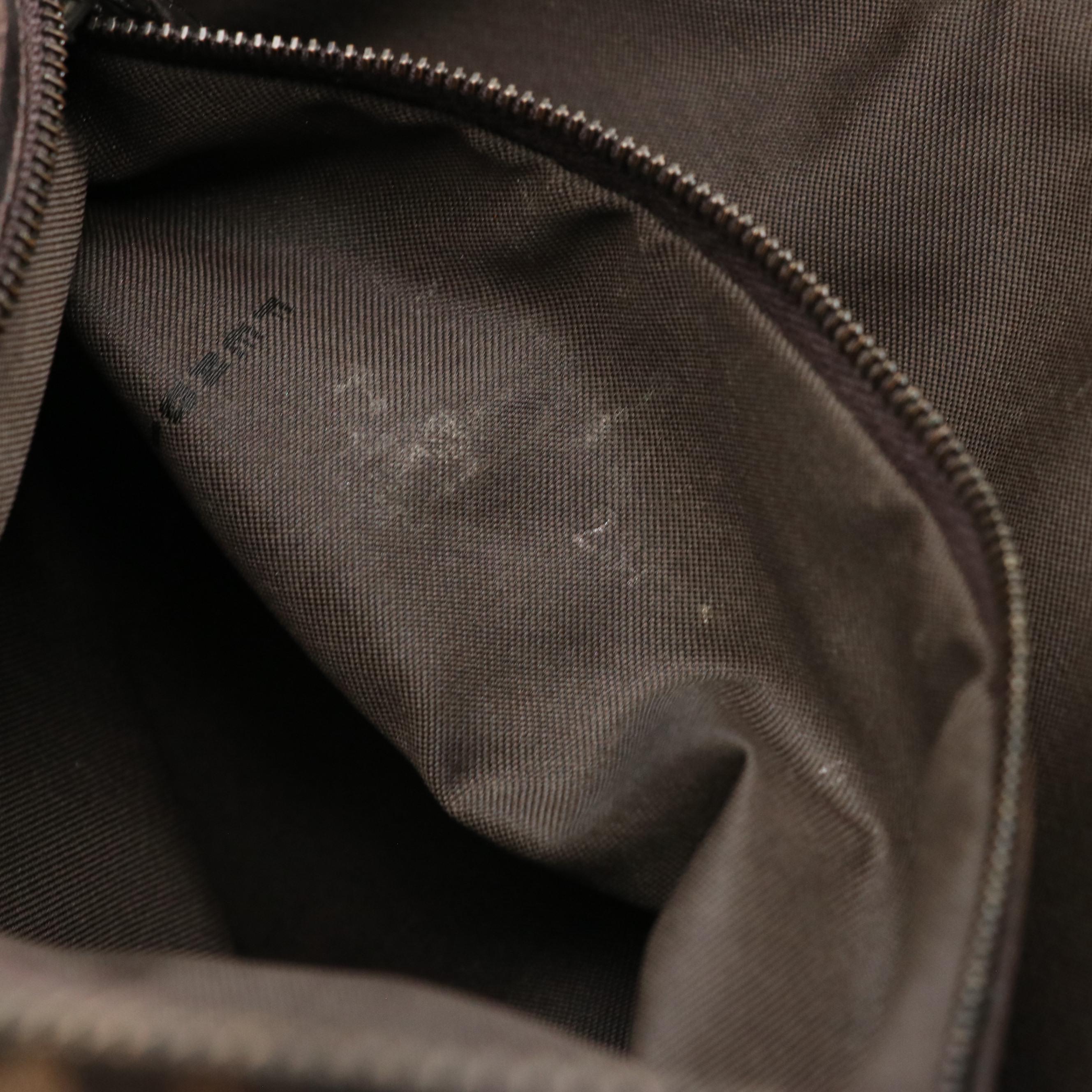 Fendi Boston Bag in Tobacco Zucca Jacquard Canvas and Leather