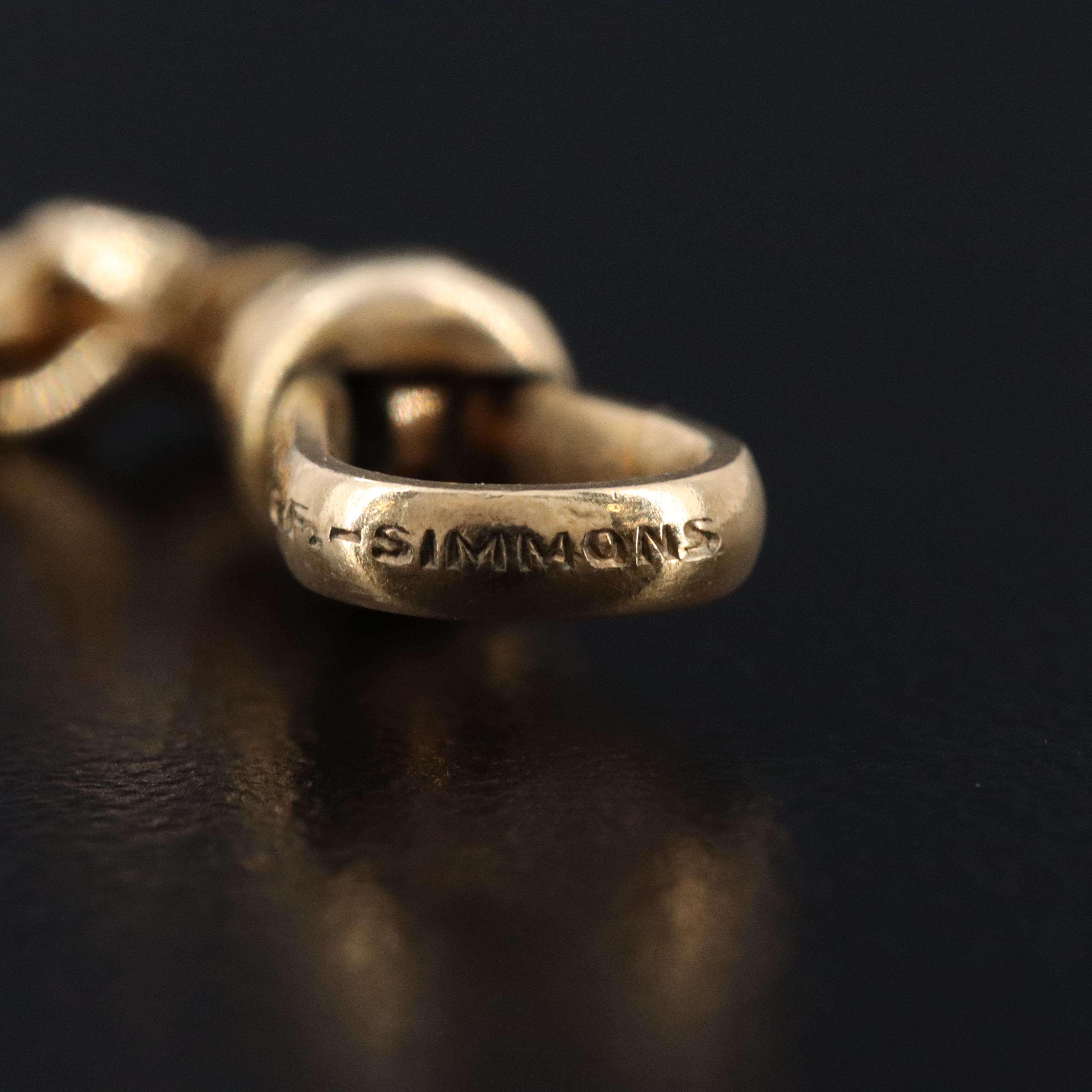 Simmons Gold-Filled Watch Chain Fob